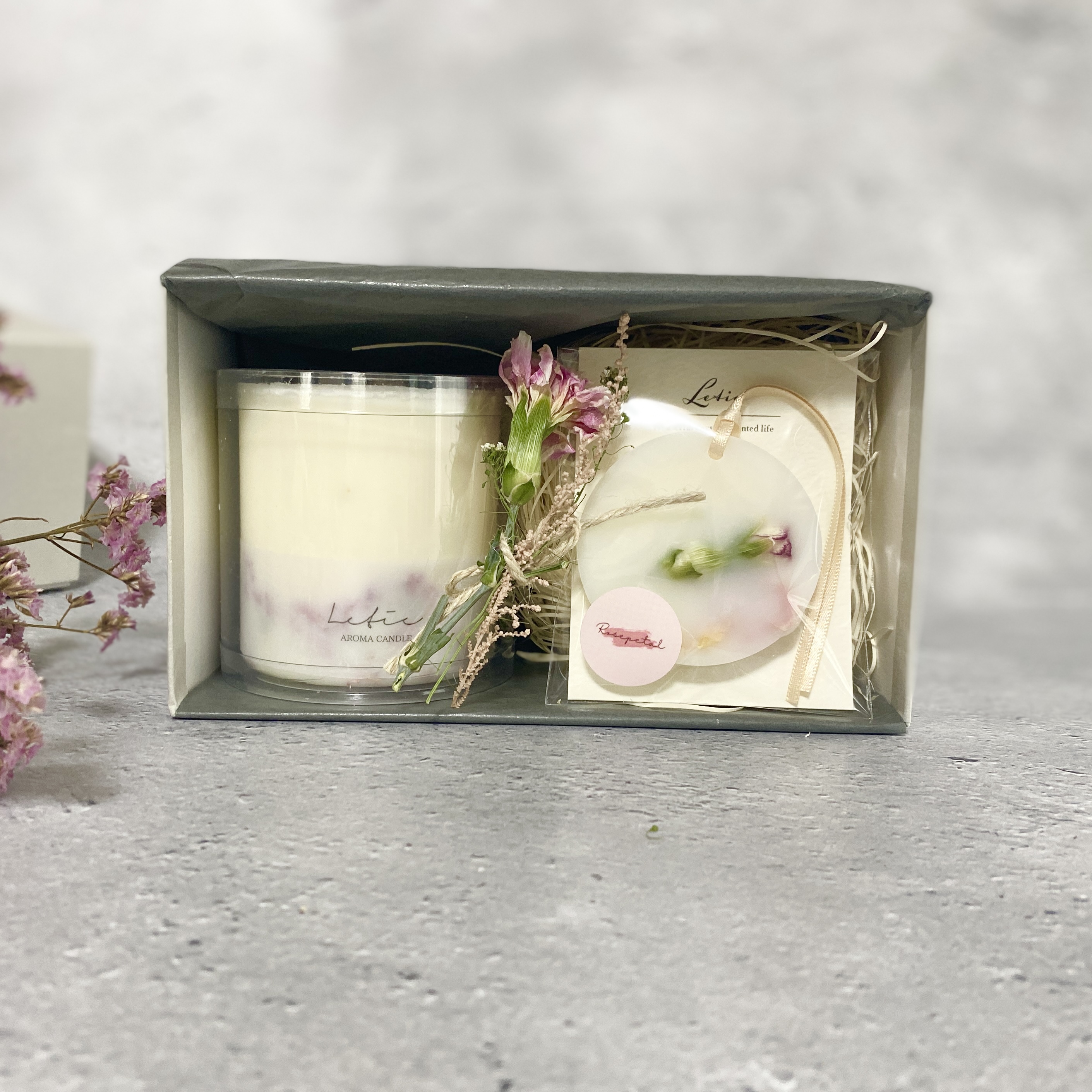 ボタニカルSOYアロマキャンドル&サシェセットS02