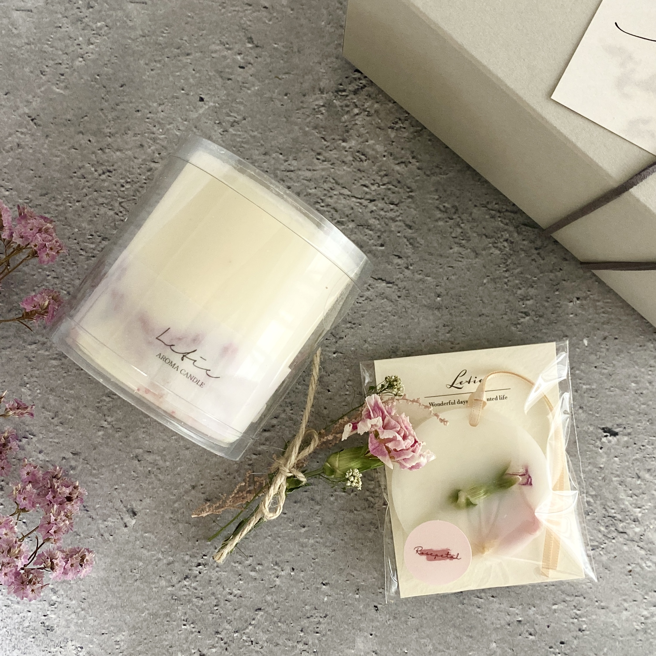 ボタニカルSOYアロマキャンドル&サシェセットS02