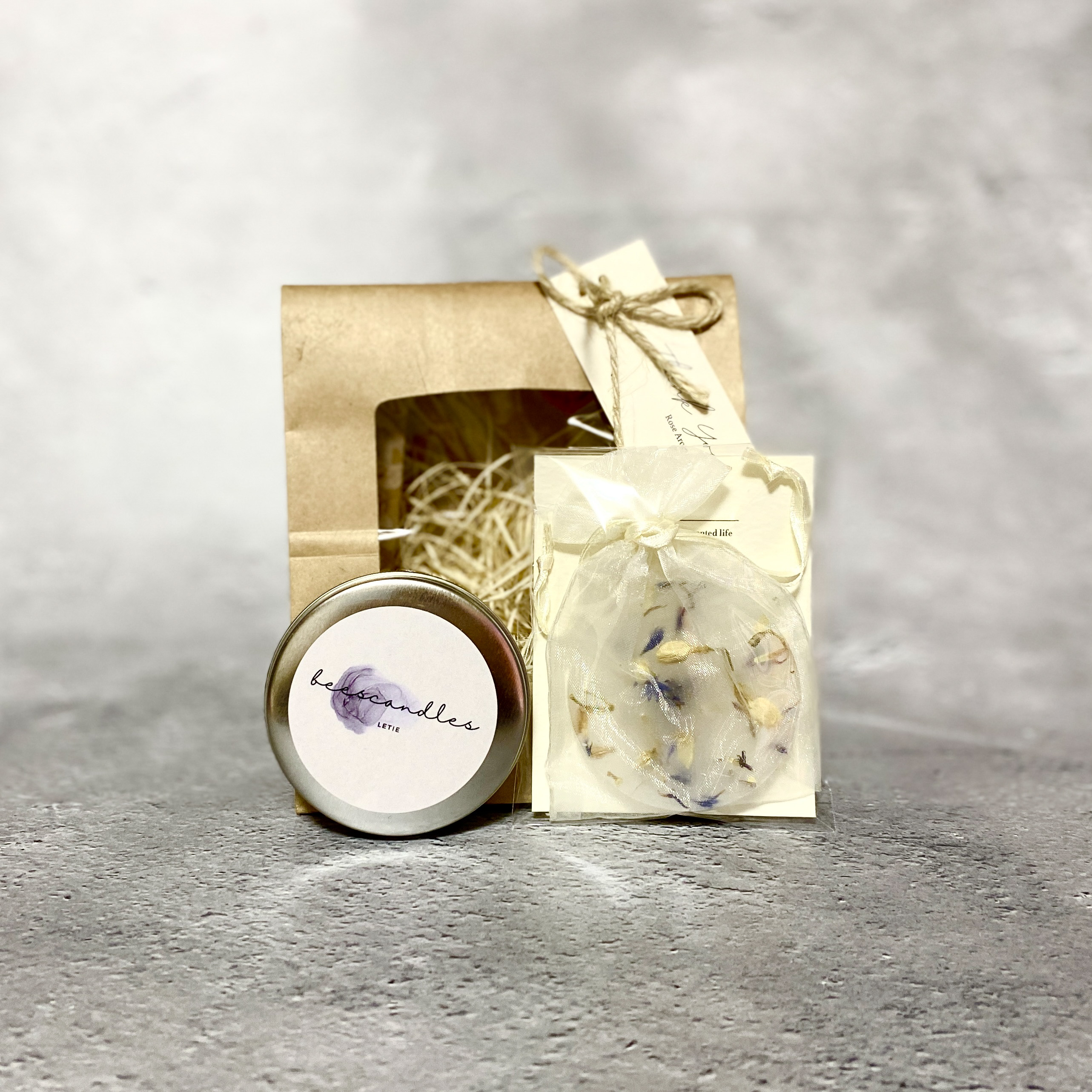 蜜蝋アロマキャンドル・ミニサシェセット