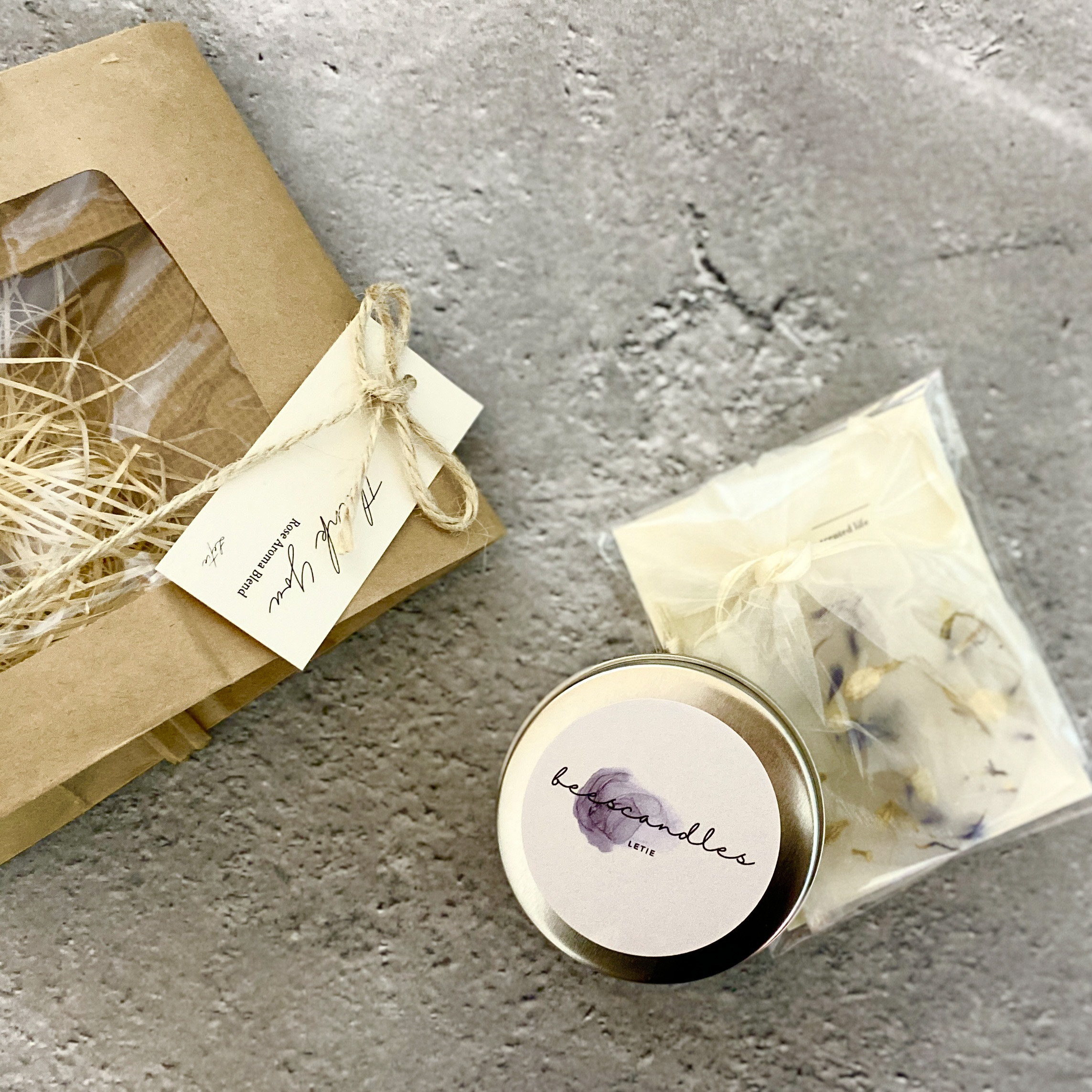 蜜蝋アロマキャンドル・ミニサシェセット