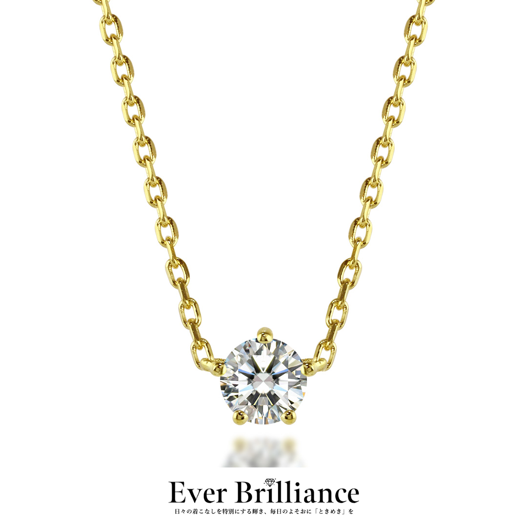 0.25ct シンプルソリティアネックレス