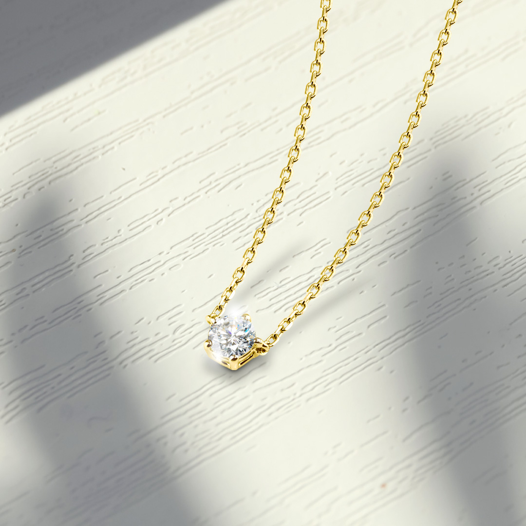 0.25ct シンプルソリティアネックレス