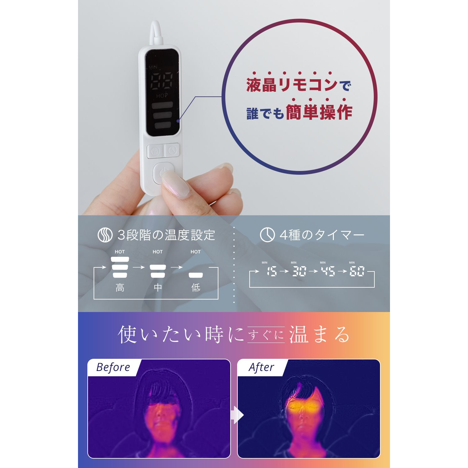 【届いてすぐ使える】充電のいらないホットアイマスク