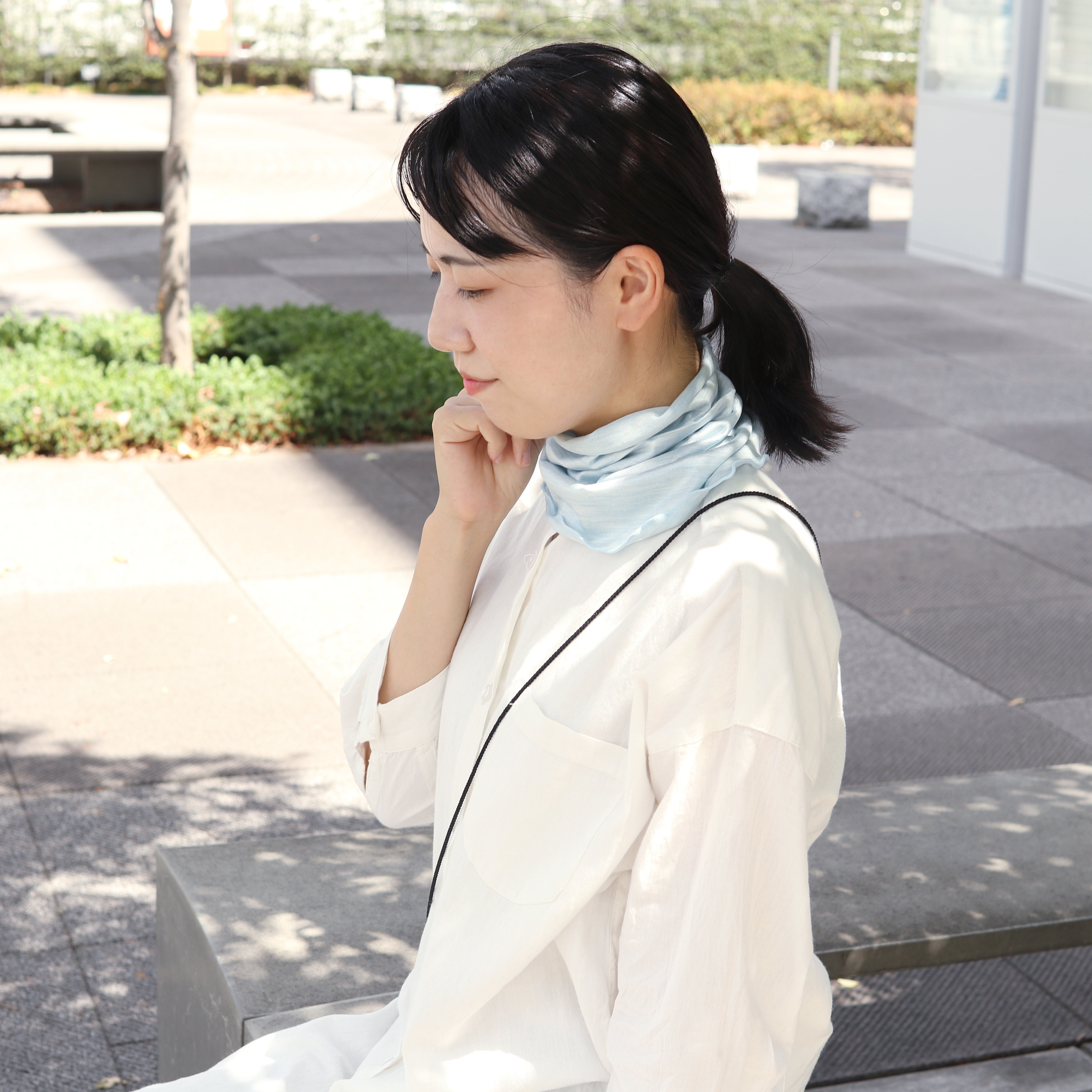 【UVカット90％】冷感シルクのネックカバー｜接触冷感