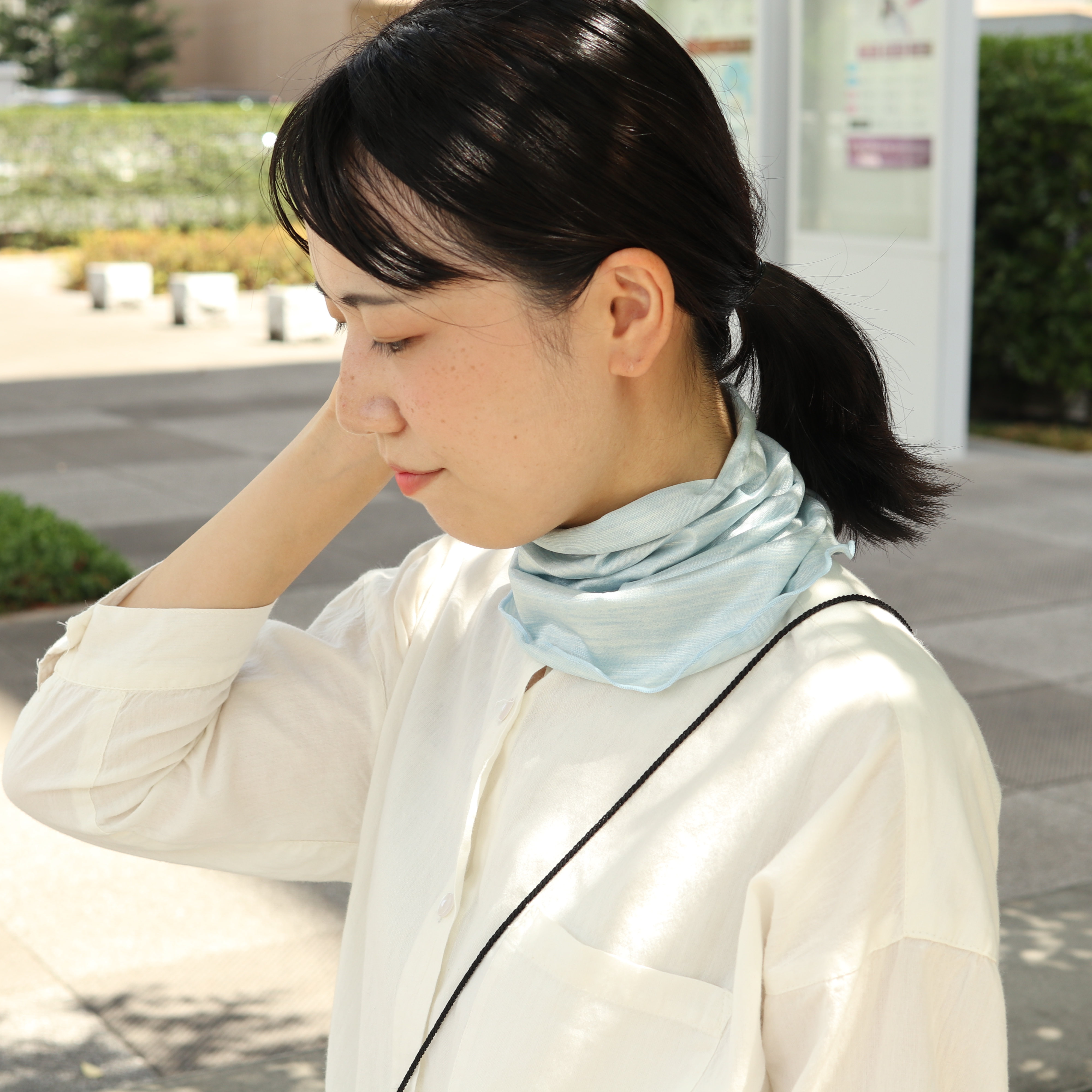 【UVカット90％】冷感シルクのネックカバー｜接触冷感