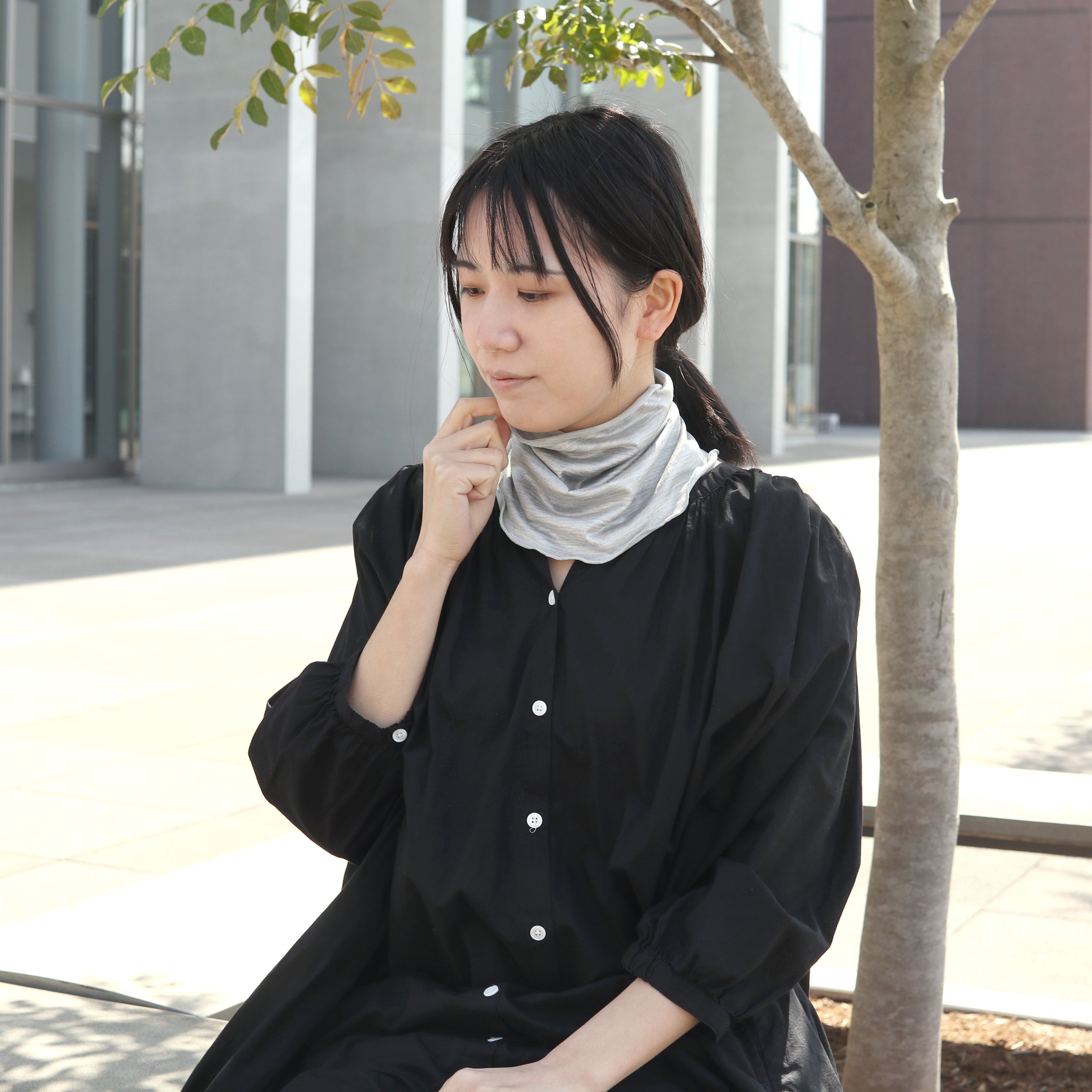【UVカット90％】冷感シルクのネックカバー｜接触冷感