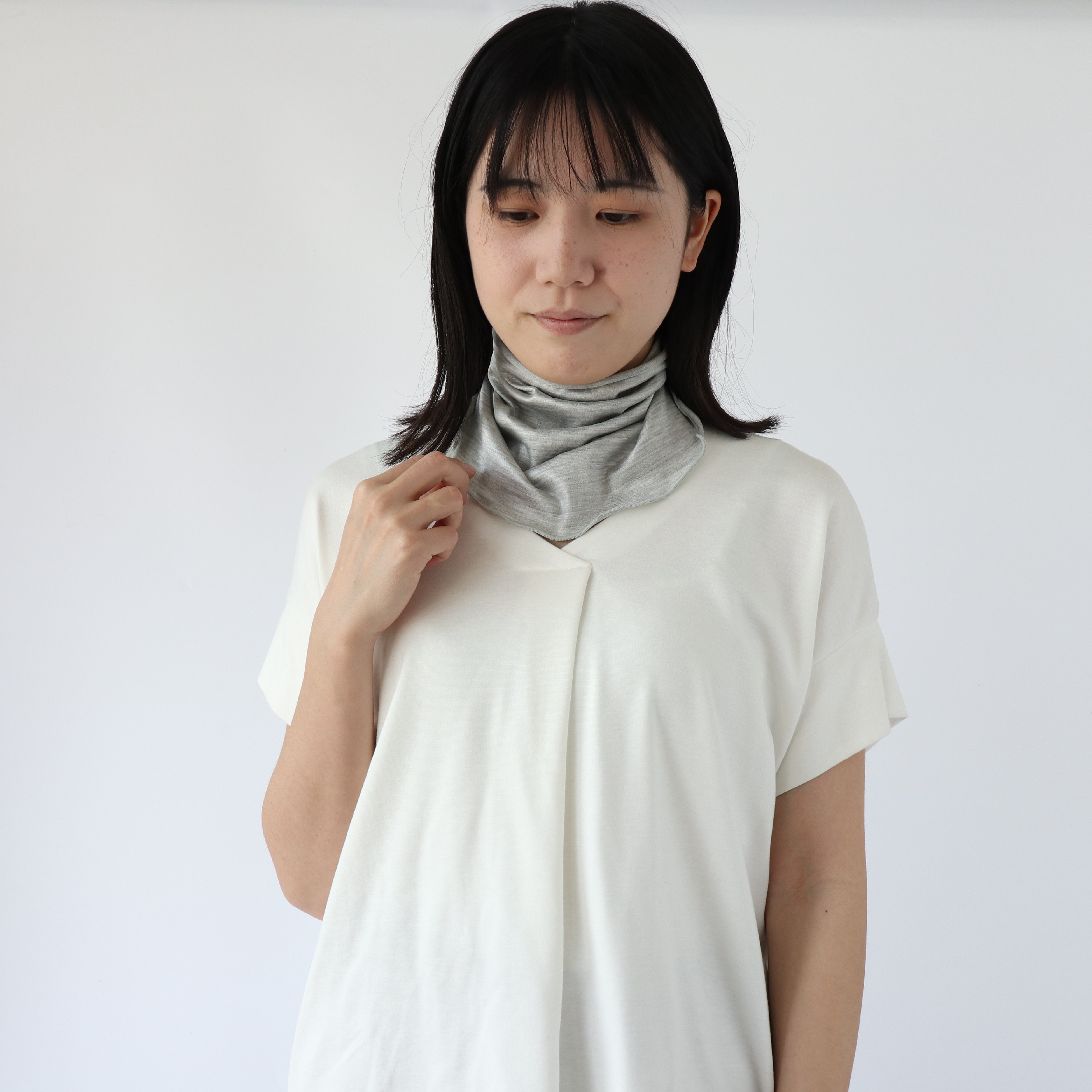 【UVカット90％】冷感シルクのネックカバー｜接触冷感