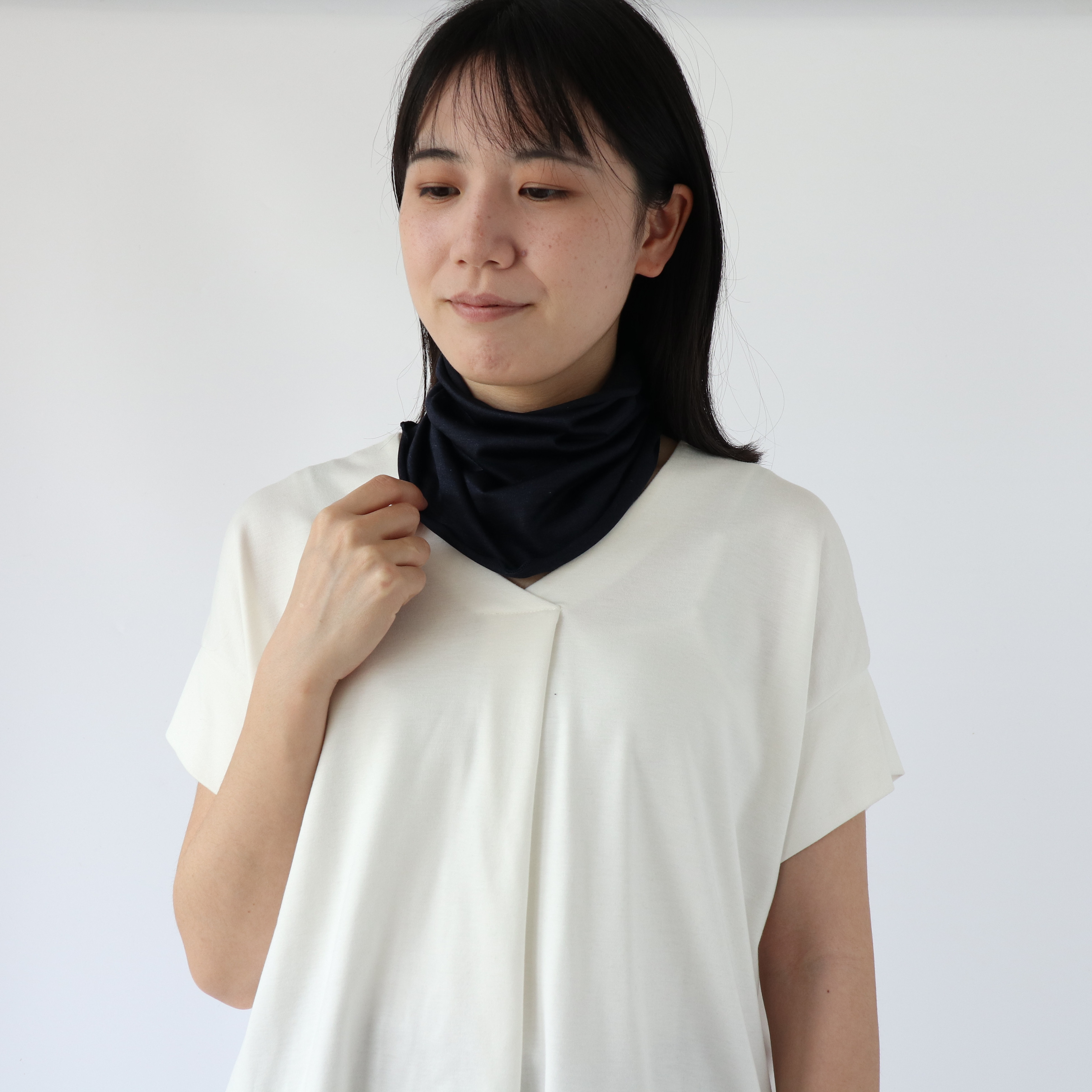 【UVカット90％】冷感シルクのネックカバー｜接触冷感