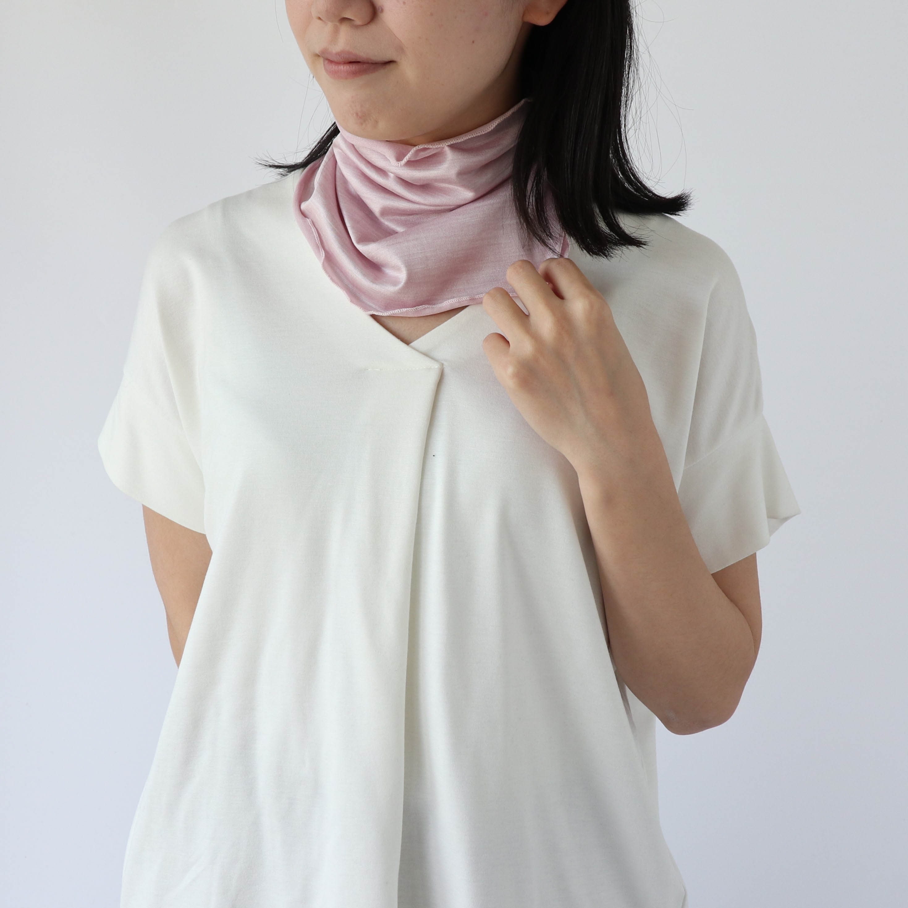 【UVカット90％】冷感シルクのネックカバー｜接触冷感