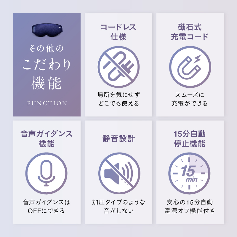 【温熱&EMSでしっかり目元ケア】ホットアイマスク《EMS EYE MASK》