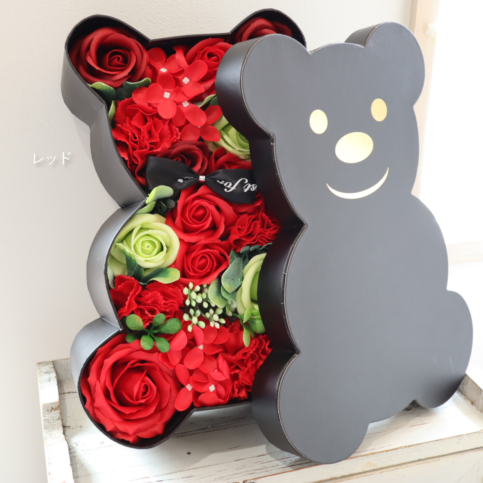 クマ型ボックス ソープフラワー　本州送料無料