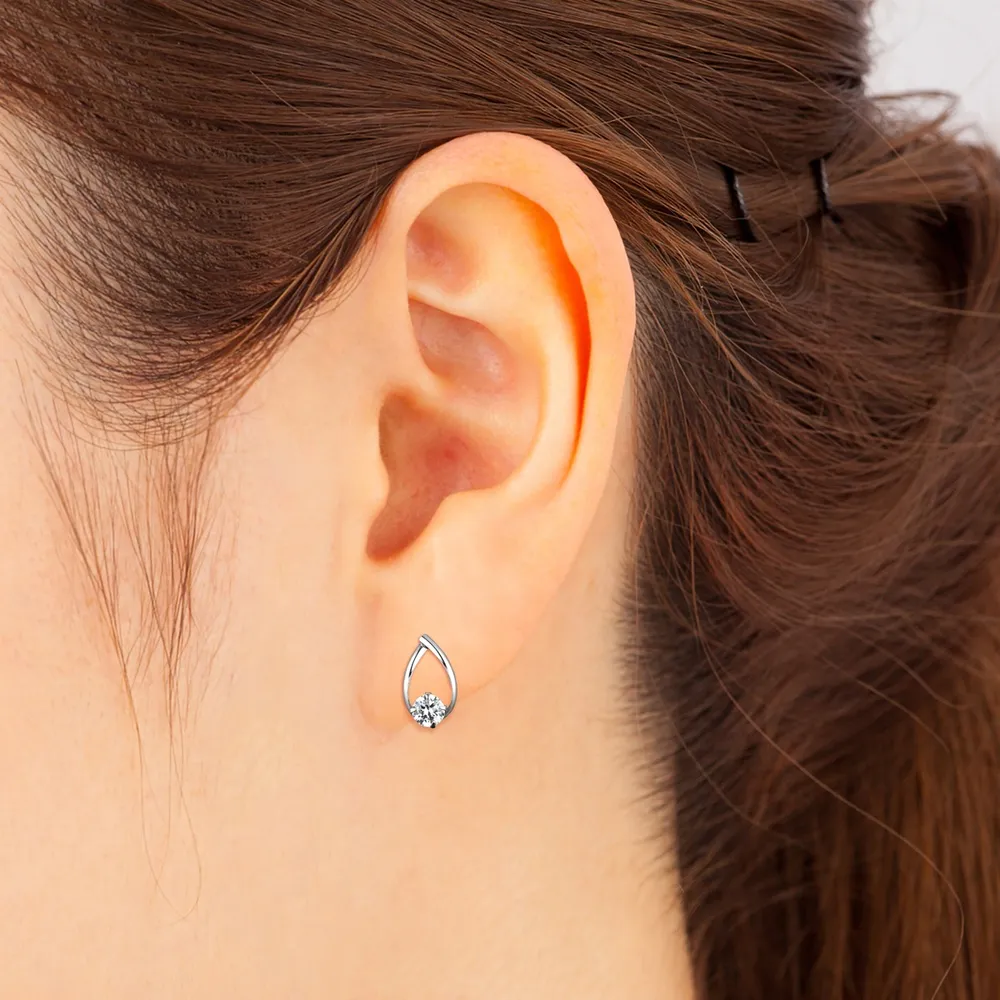 【名入れ刻印】オリジナルベア&しずくピアスセット