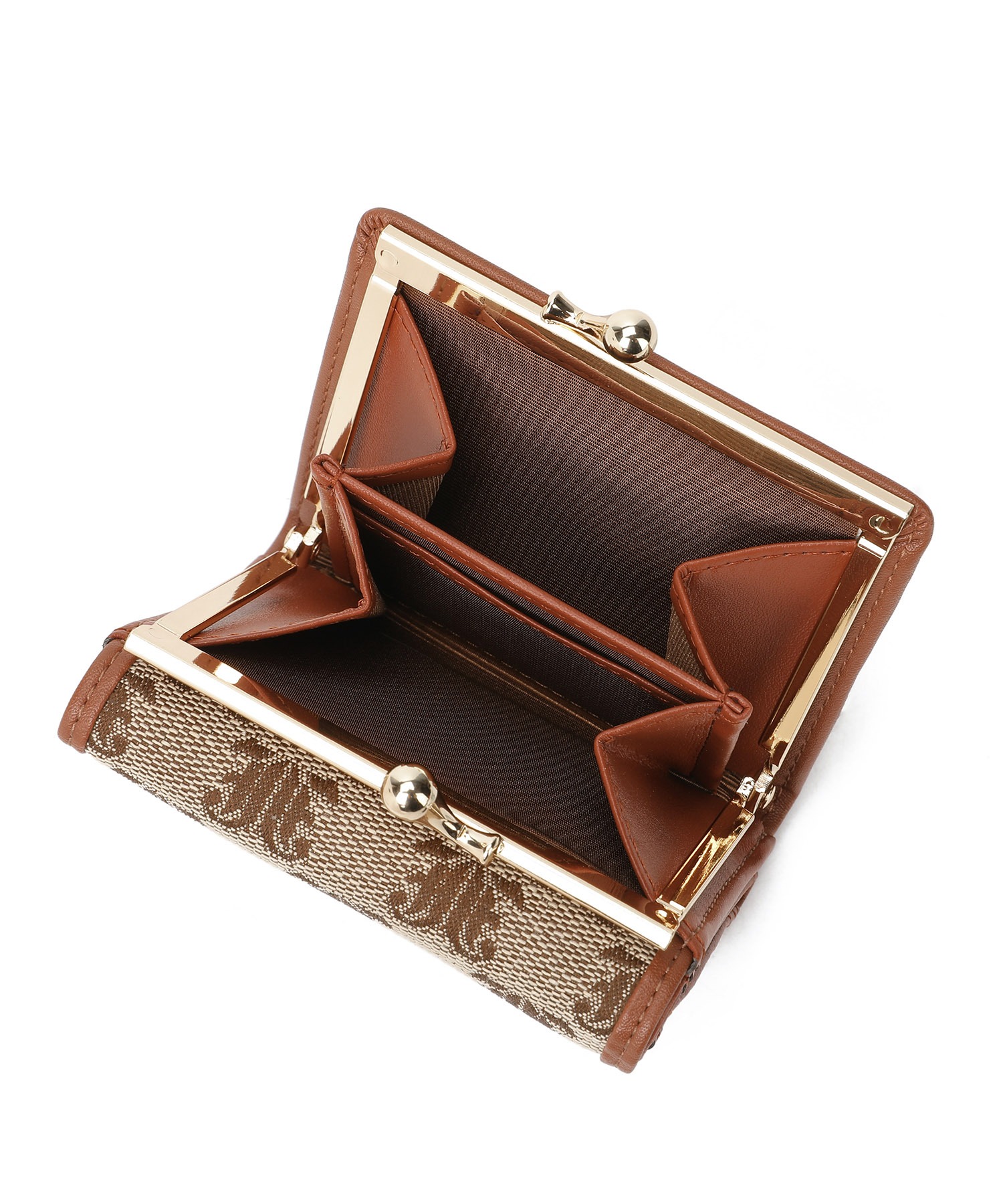 JJモノグラムジャガード がま口ミニ財布