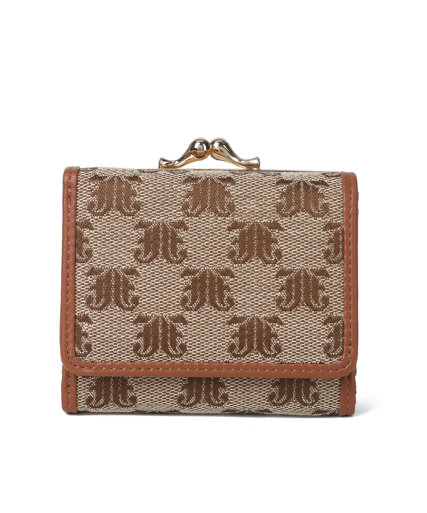JJモノグラムジャガード がま口ミニ財布