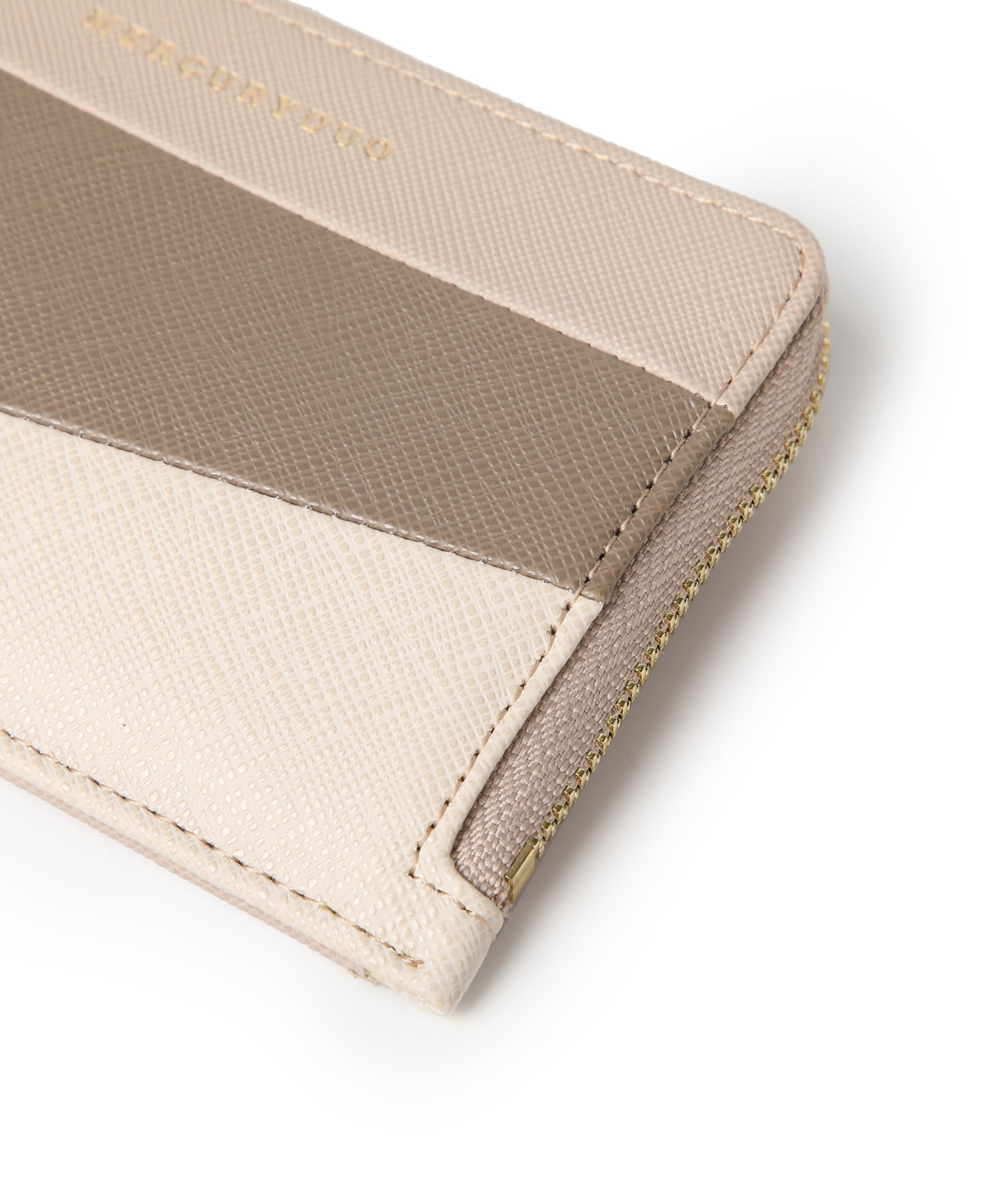 トリコカラーラウンドファスナースリムウォレット