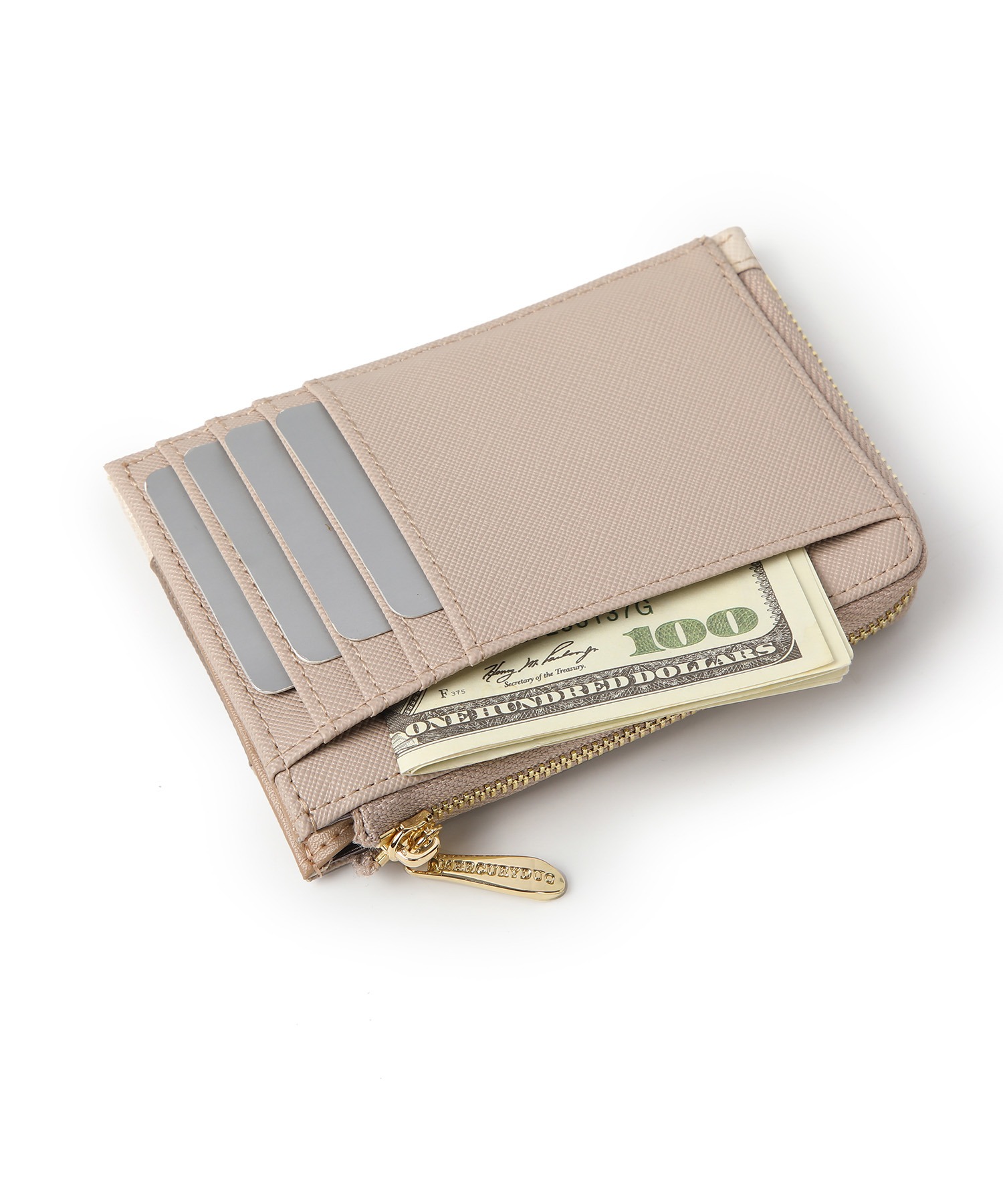 トリコカラーラウンドファスナースリムウォレット