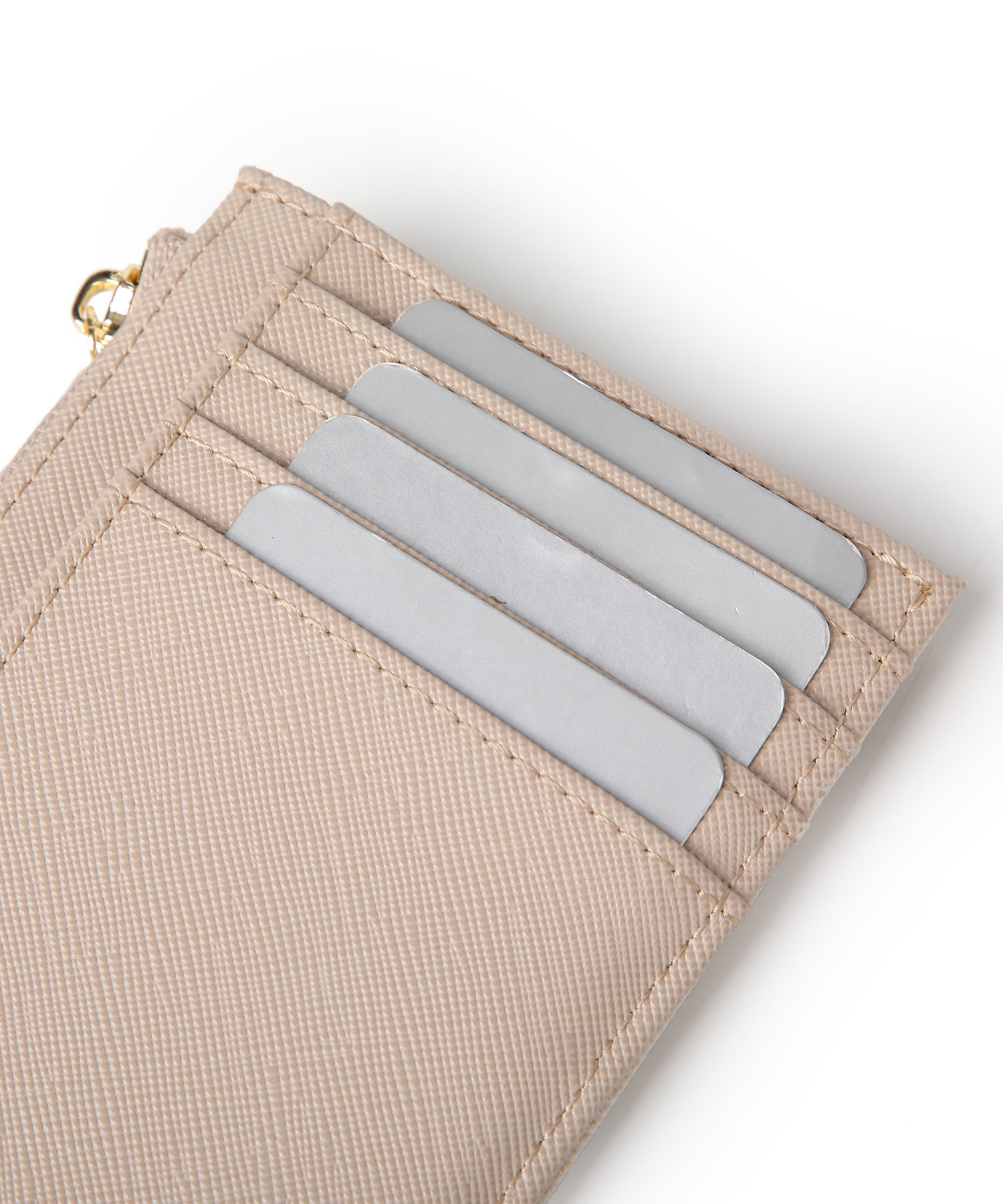 トリコカラーラウンドファスナースリムウォレット