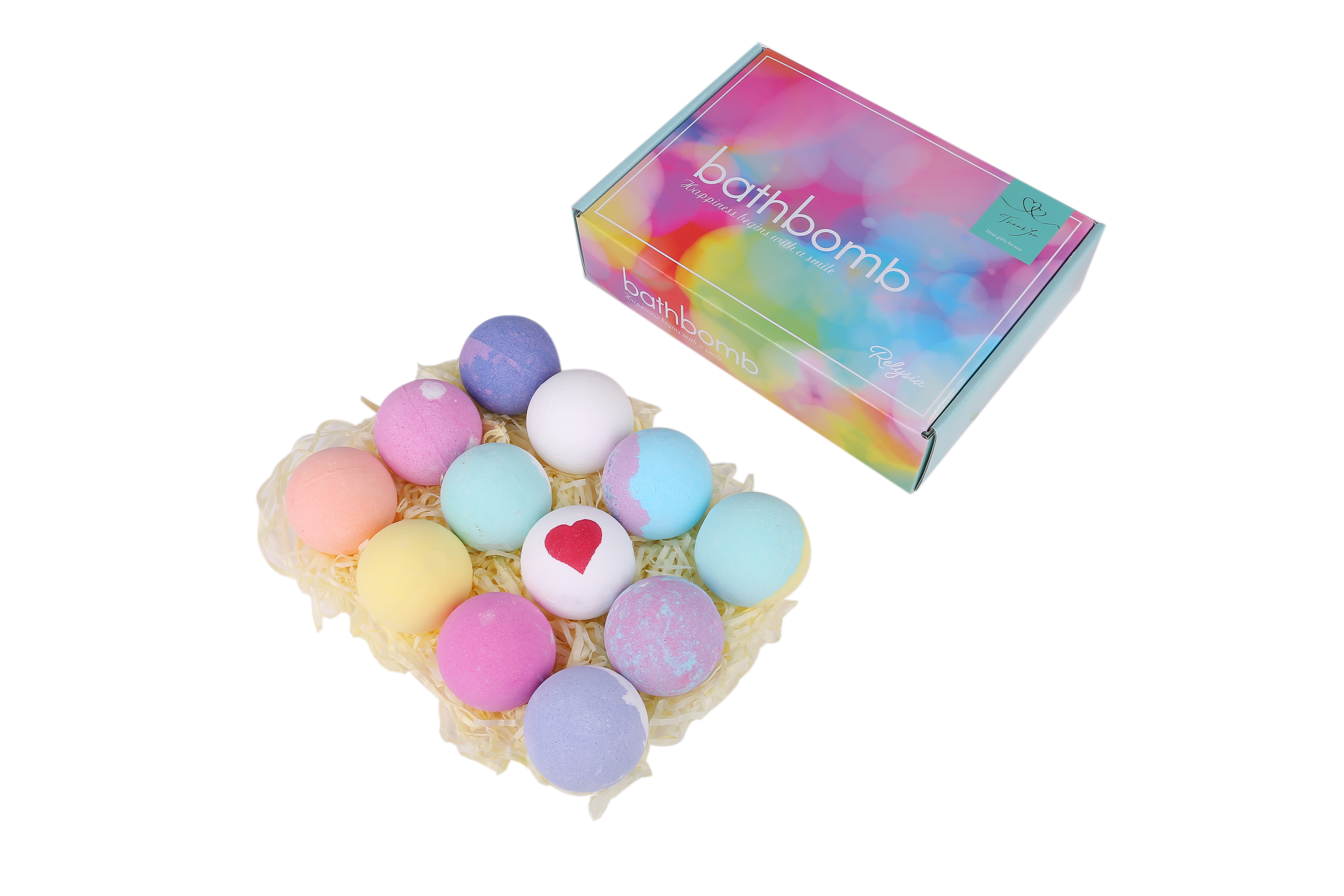 【出産内祝い・名入れ】色と香り溢れるバスボムギフトセット