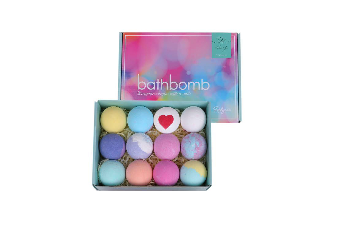【出産内祝い・名入れ】色と香り溢れるバスボムギフトセット