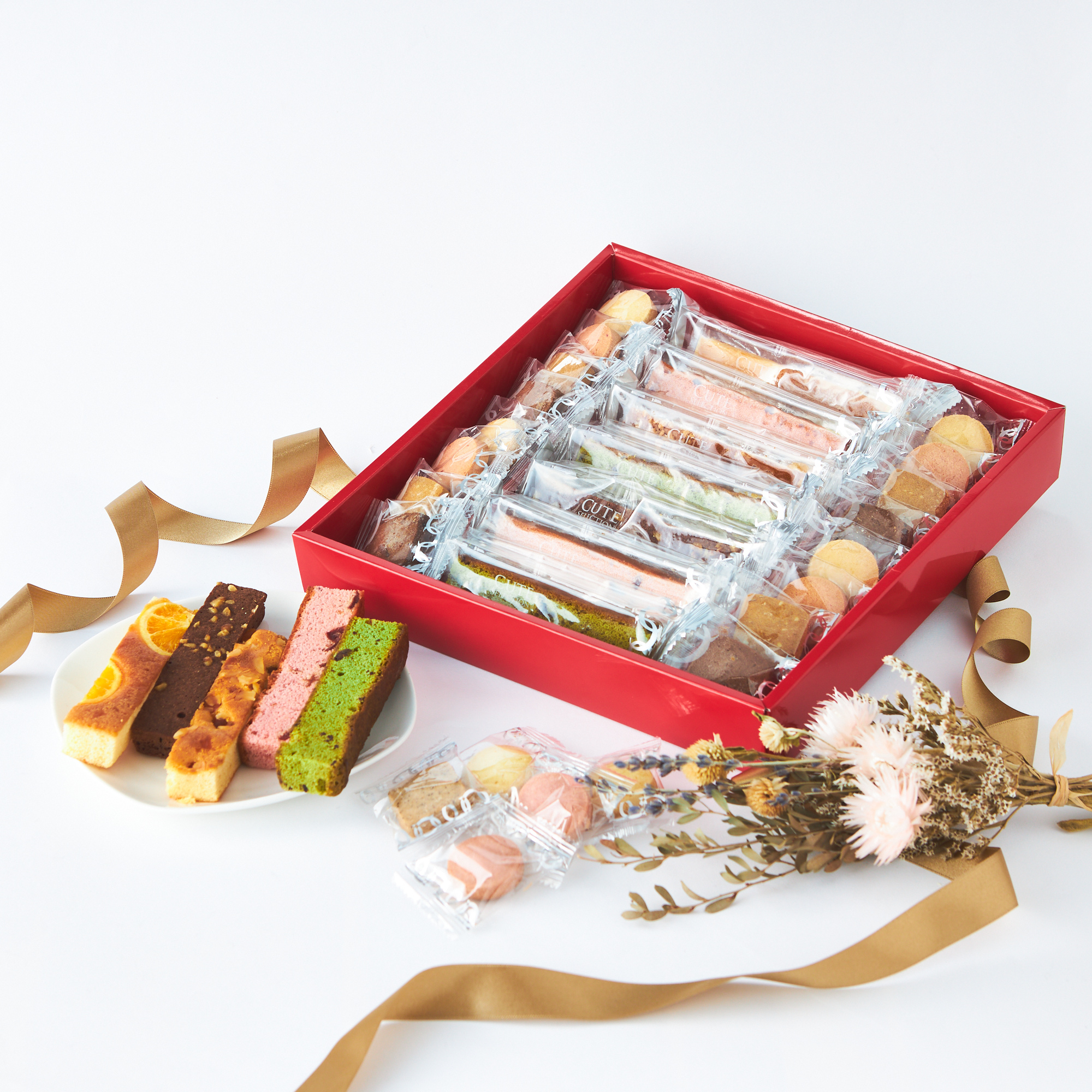 【出産内祝い・名入れ】焼き菓子詰め合わせ・スティックケーキとプチクッキーのキュートセレクション（選べる個数11〜36個入）