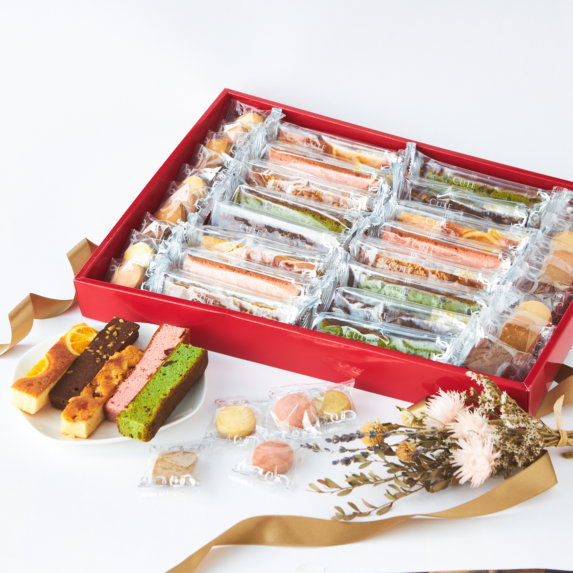 【出産内祝い・名入れ】焼き菓子詰め合わせ・スティックケーキとプチクッキーのキュートセレクション（選べる個数11〜36個入）