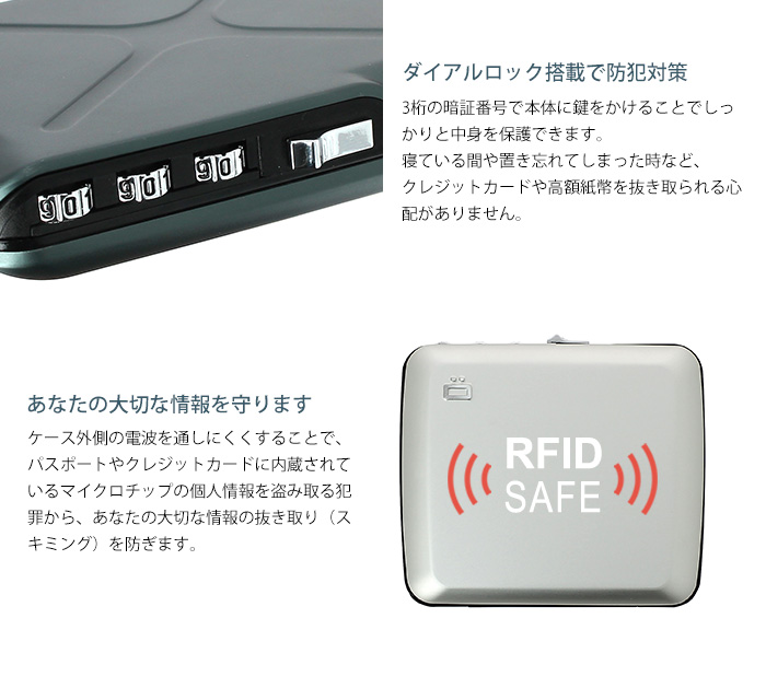 アルミコードロックウォレット