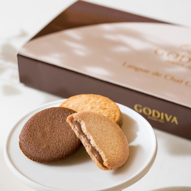 ボックス付き】GODIVAクッキー・紅茶・花言葉ブーケセット