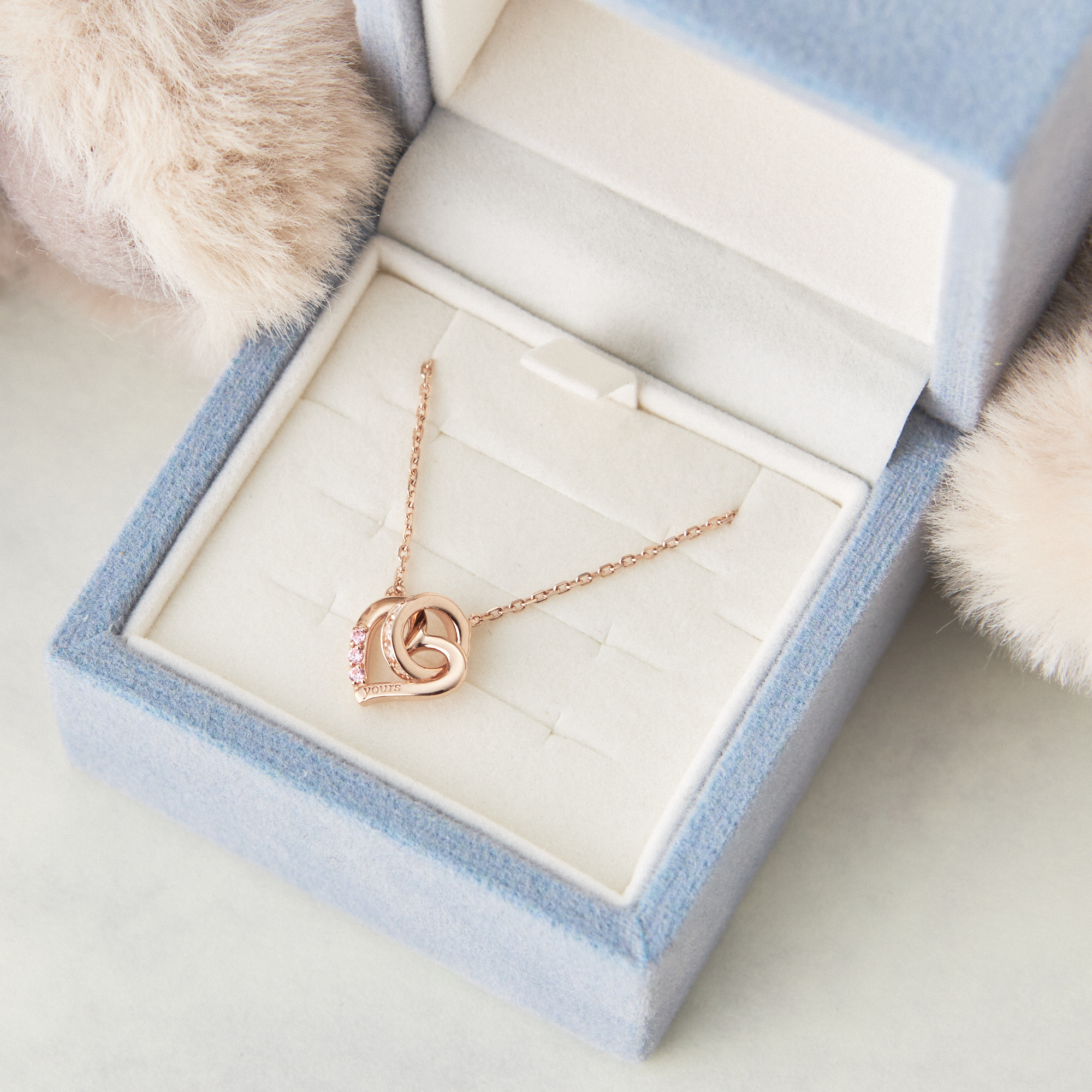 ペアデザイン】ペアベア&サークルネックレスセット | Canal4℃（カナル