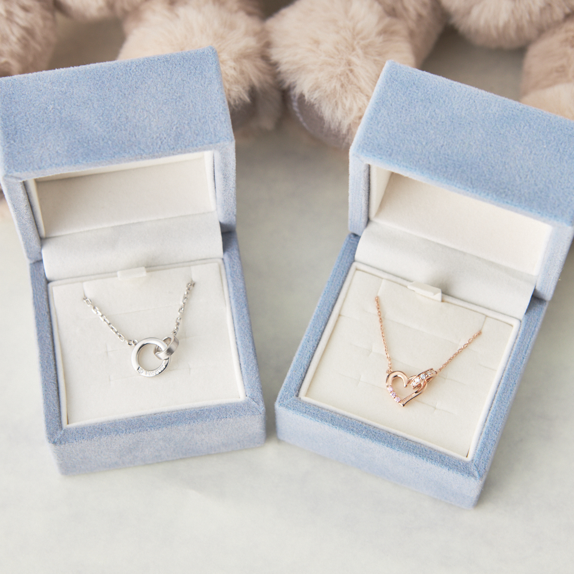 ペアデザイン】ペアベア&サークルネックレスセット | Canal4℃（カナル  