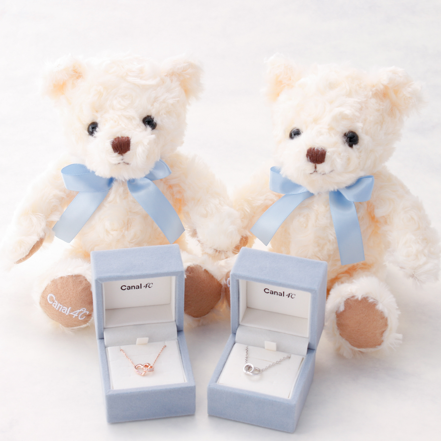 ペアデザイン】ペアベア&サークルネックレスセット | Canal4℃（カナル