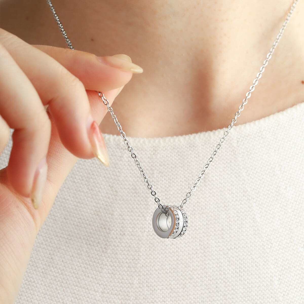 Licht necklace×Drei ring（ゴールド/シルバー）