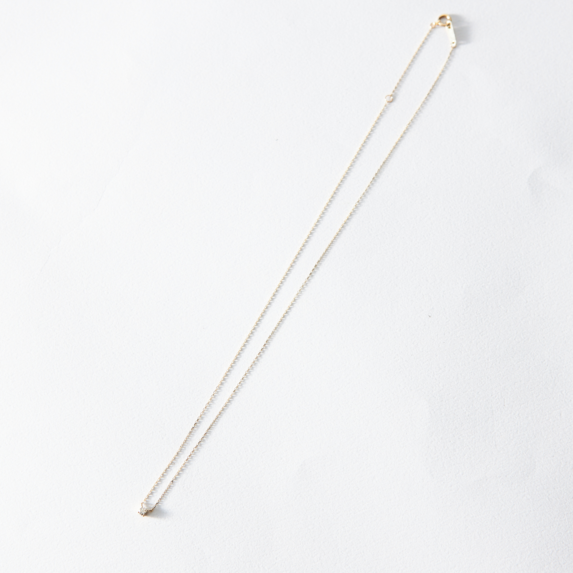 【一粒ダイヤモンド】K10イエローゴールド ネックレス 