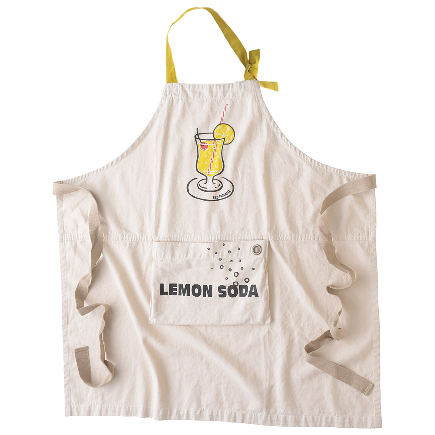 パッカブルレトロプリントエプロン