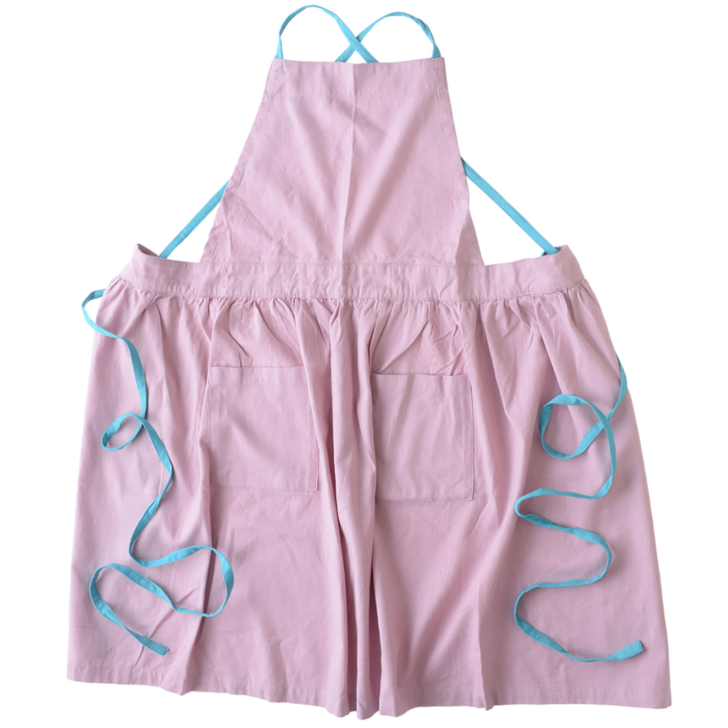 コットンリネンのギャザーエプロン