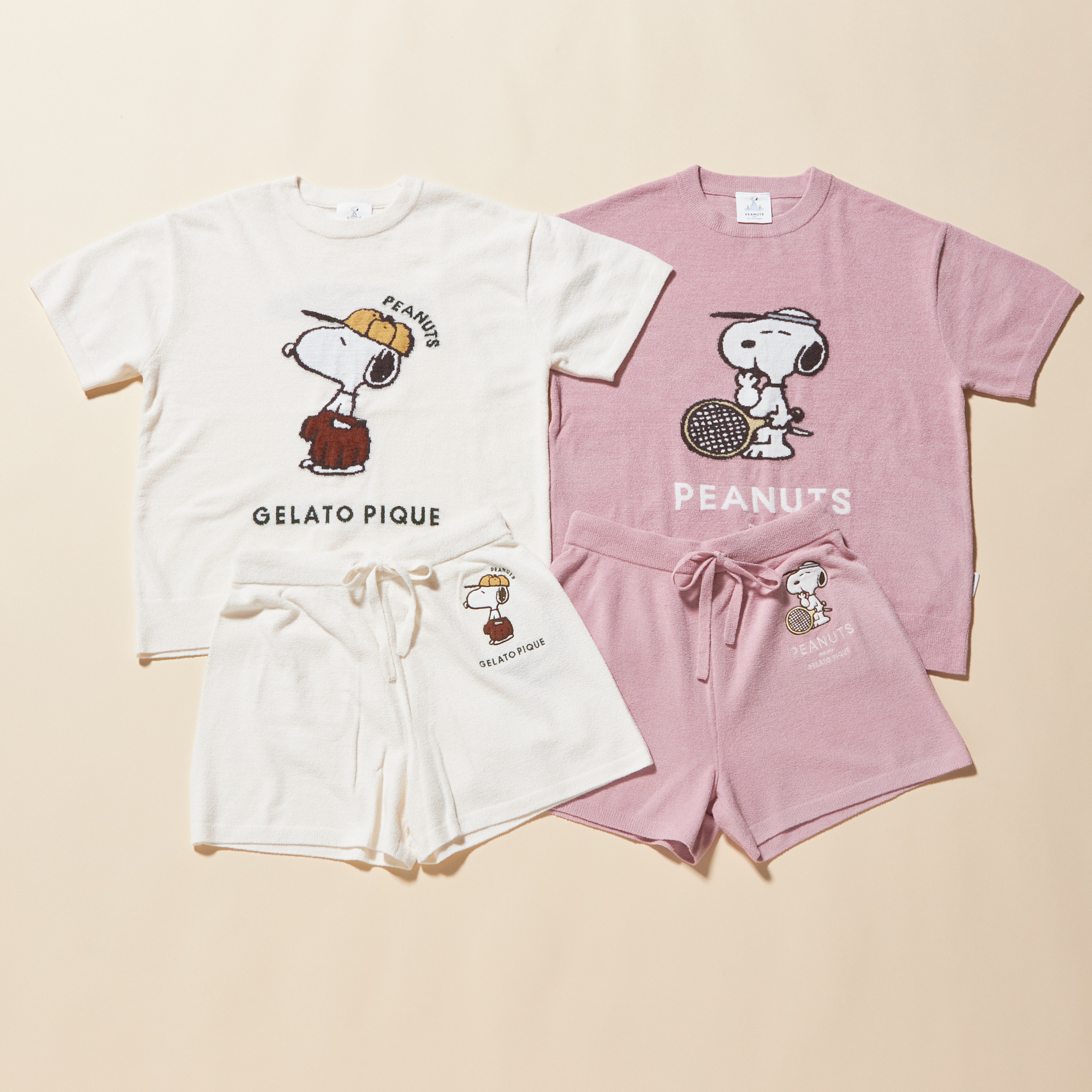 WOMEN】【PEANUTS】スヌーピーJQDプルオーバー&ショートパンツ | gelato pique（ジェラートピケ）のプレゼント・ギフト通販 |  TANP（タンプ）