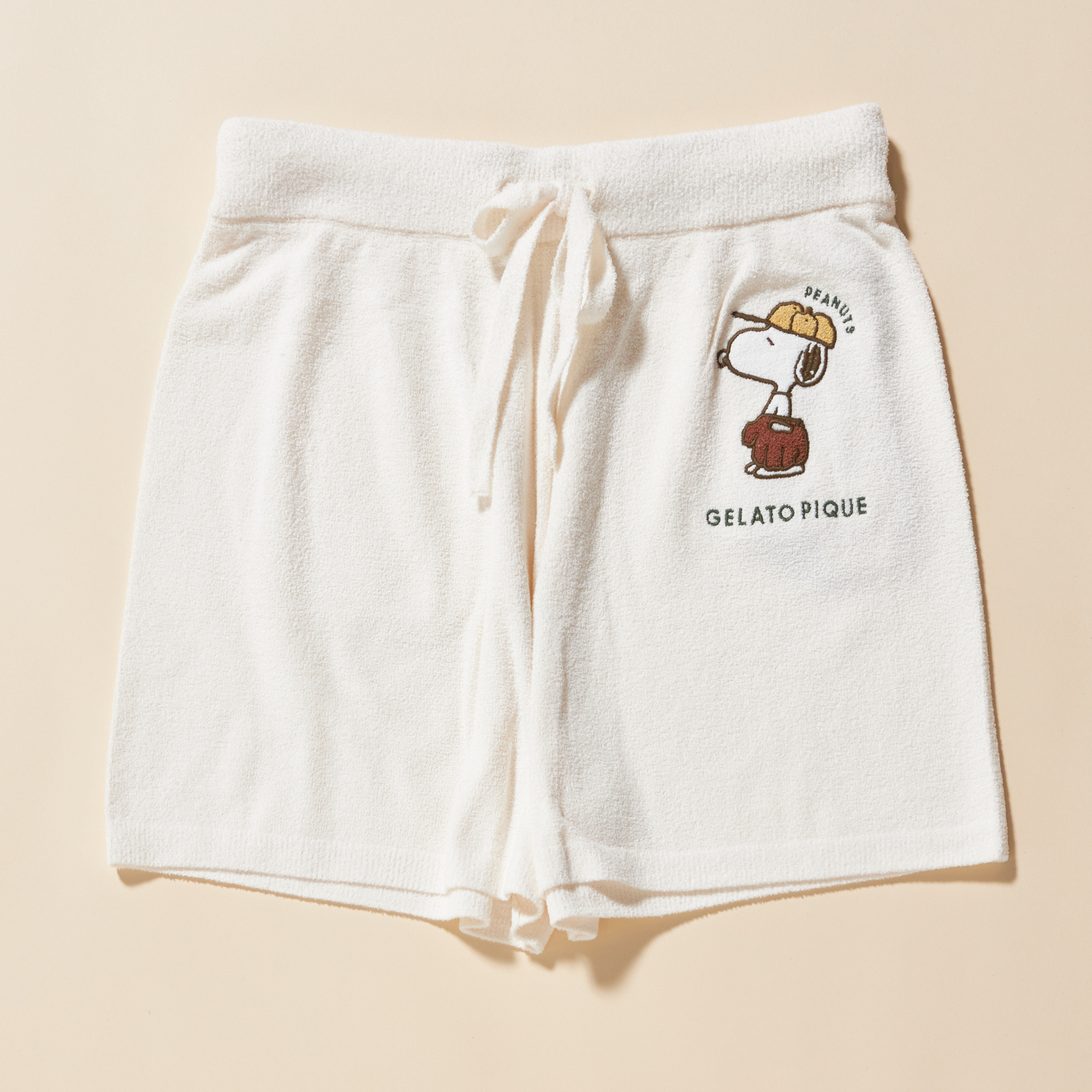 【WOMEN】【PEANUTS】スヌーピーJQDプルオーバー&ショートパンツ