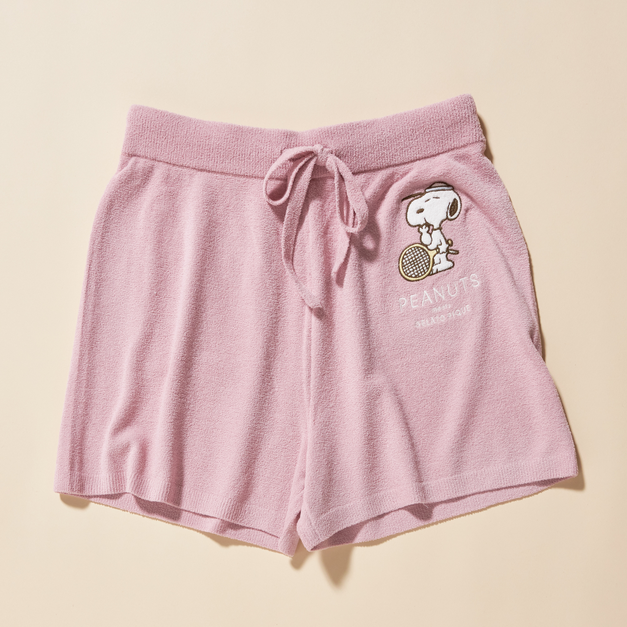 【WOMEN】【PEANUTS】スヌーピーJQDプルオーバー&ショートパンツ