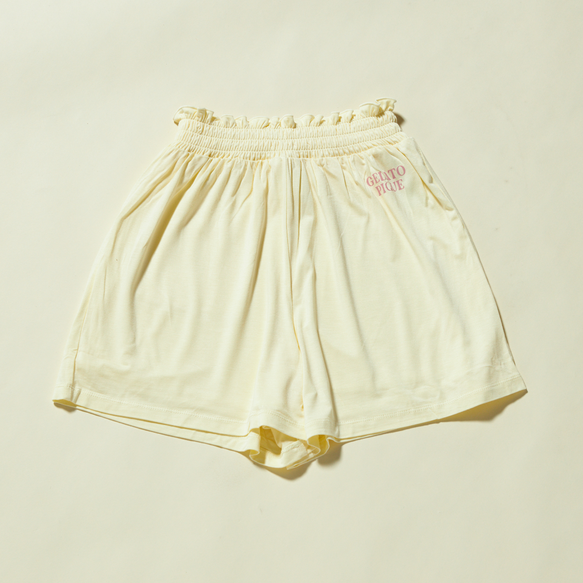 【WOMEN】カラフルレーヨンロゴTシャツ＆ショートパンツセット｜接触冷感