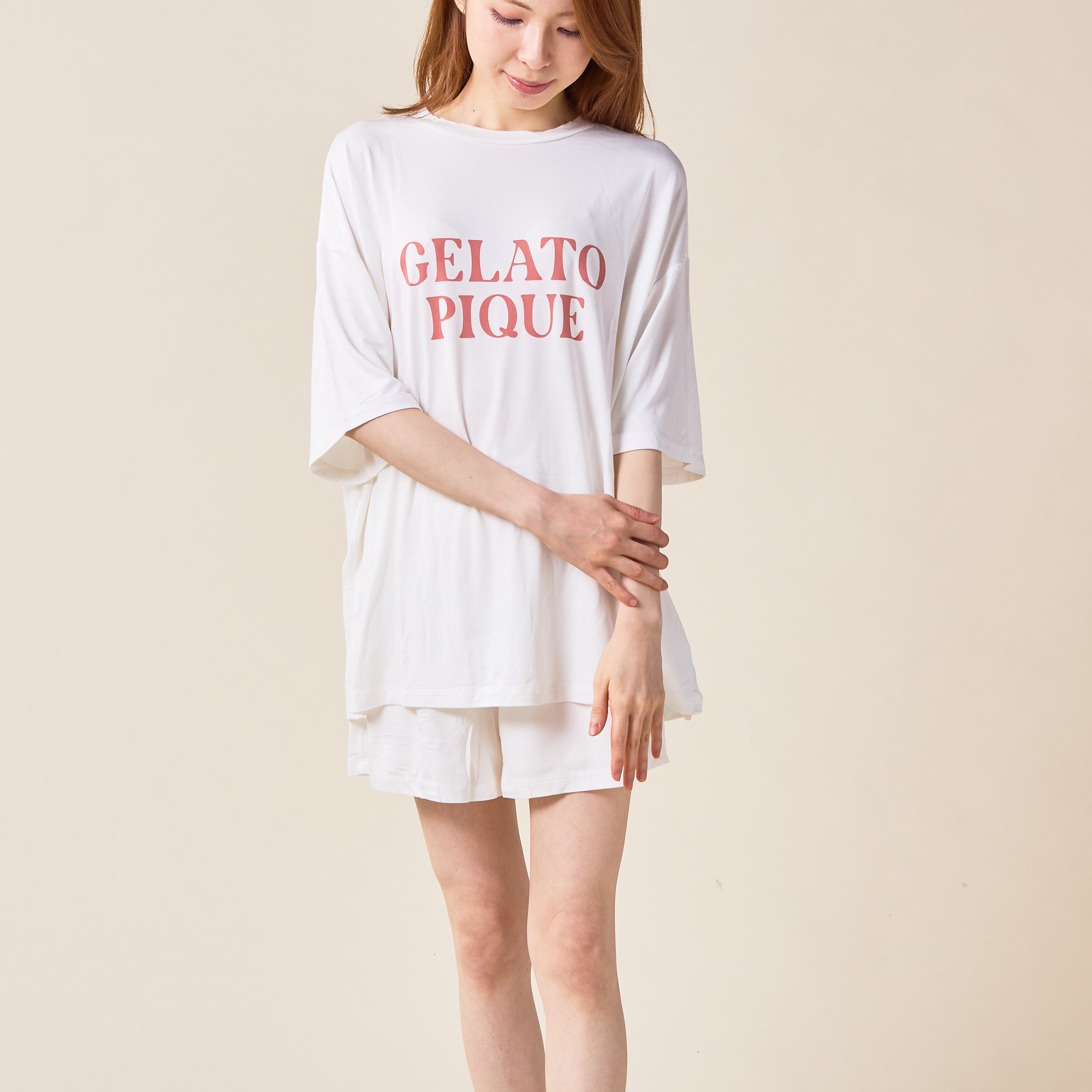 WOMEN】カラフルレーヨンロゴTシャツ＆ショートパンツセット｜接触冷感 | gelato pique（ジェラートピケ）のプレゼント・ギフト通販 |  TANP（タンプ）