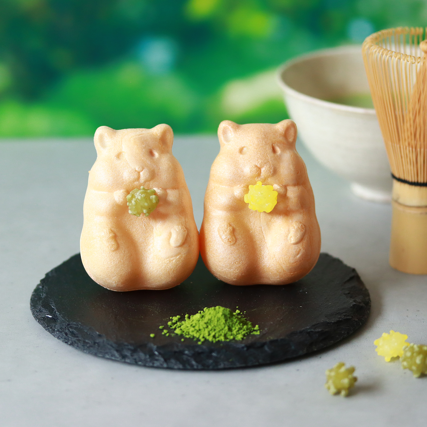 お中元ギフト】手づくりハムスターモナカ抹茶（抹茶餡）6個入 | 青木