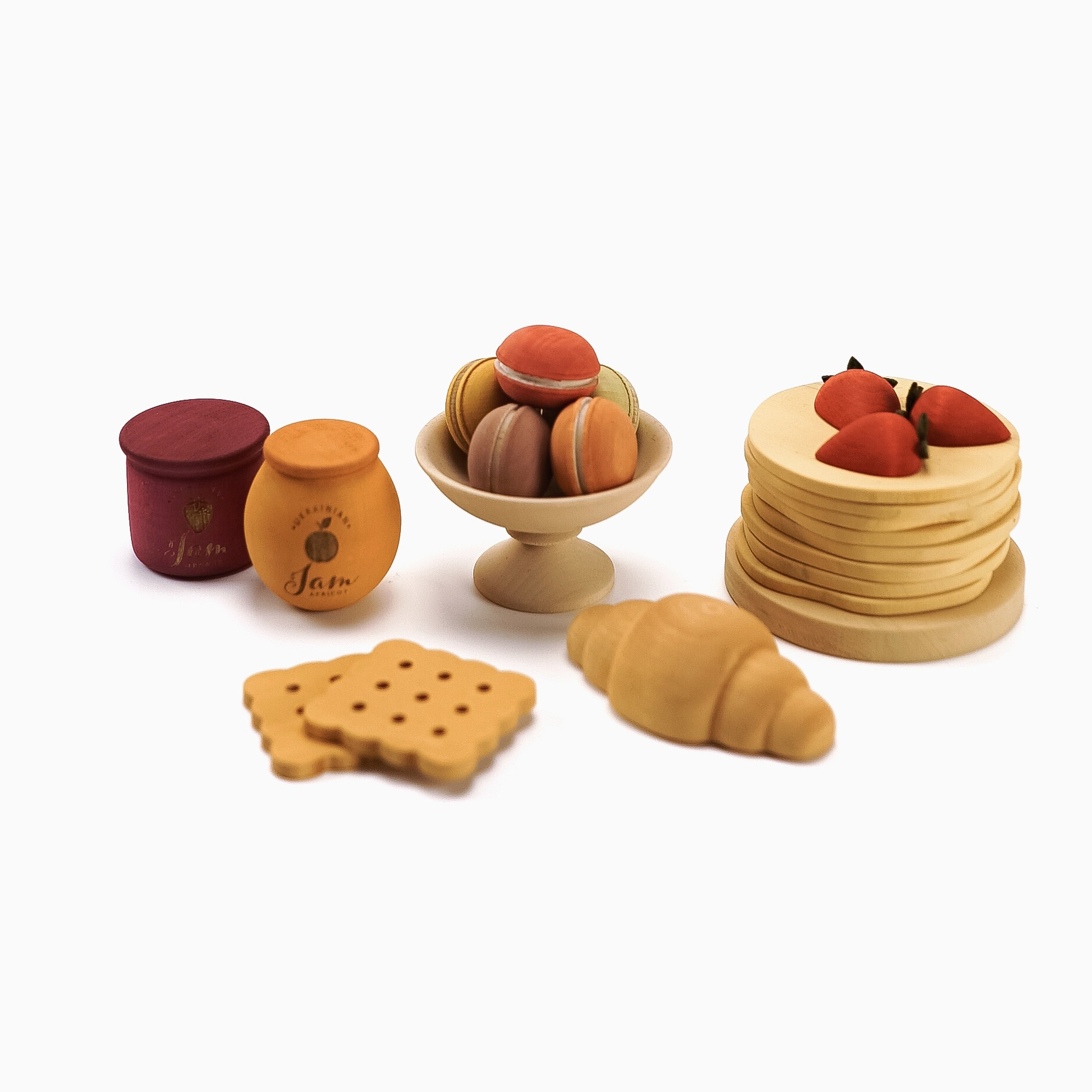 WOODEN PLAY FOOD SET / DESSERTS