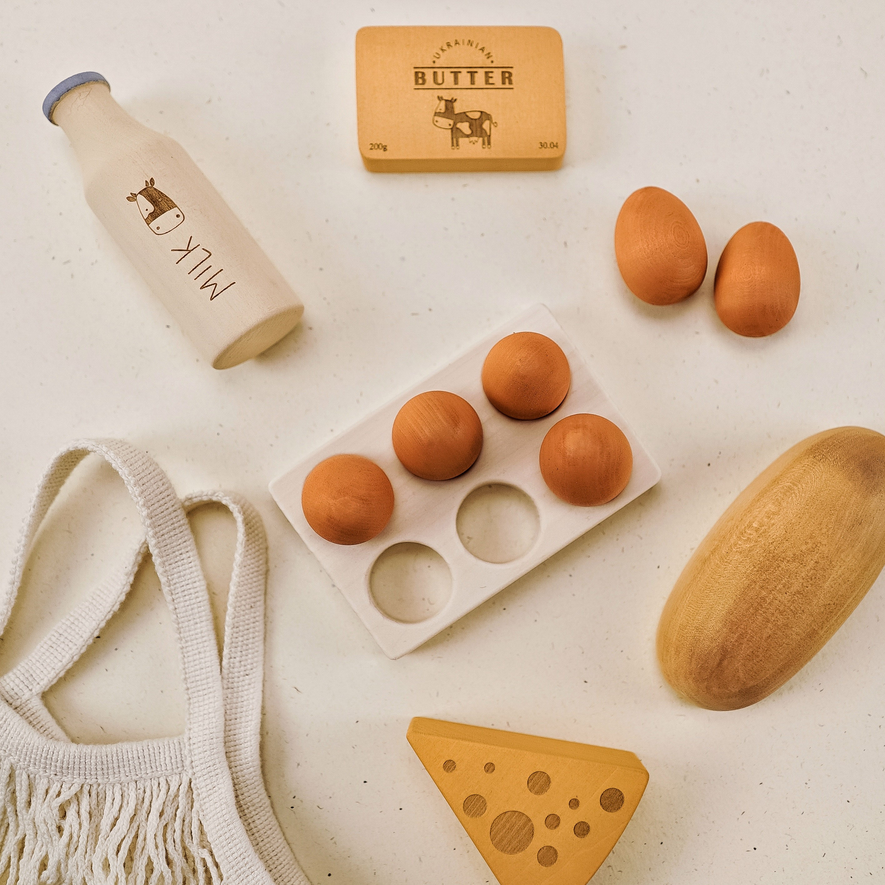 WOODEN PLAY FOOD SET / COUNTRY PRODUCTS
