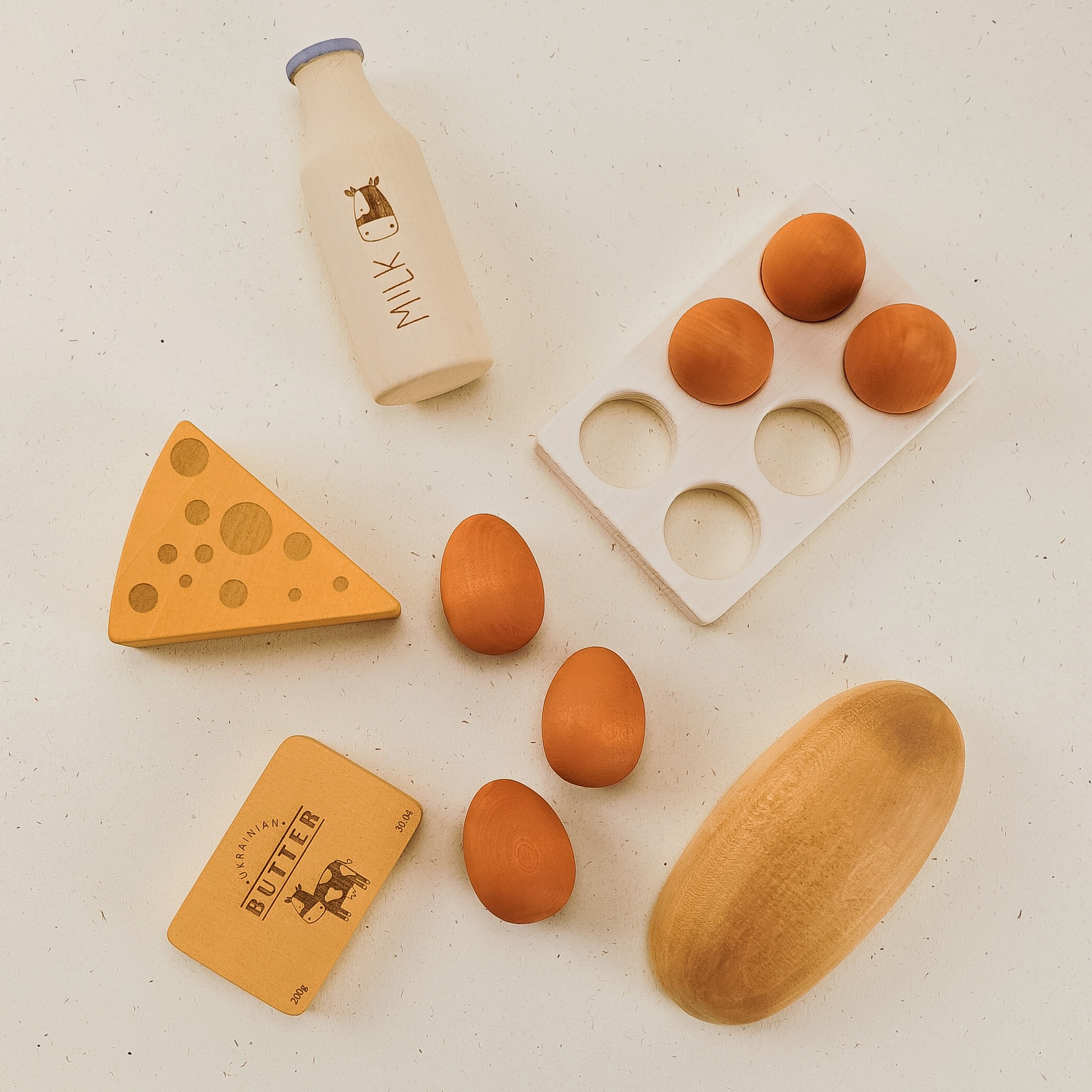 WOODEN PLAY FOOD SET / COUNTRY PRODUCTS