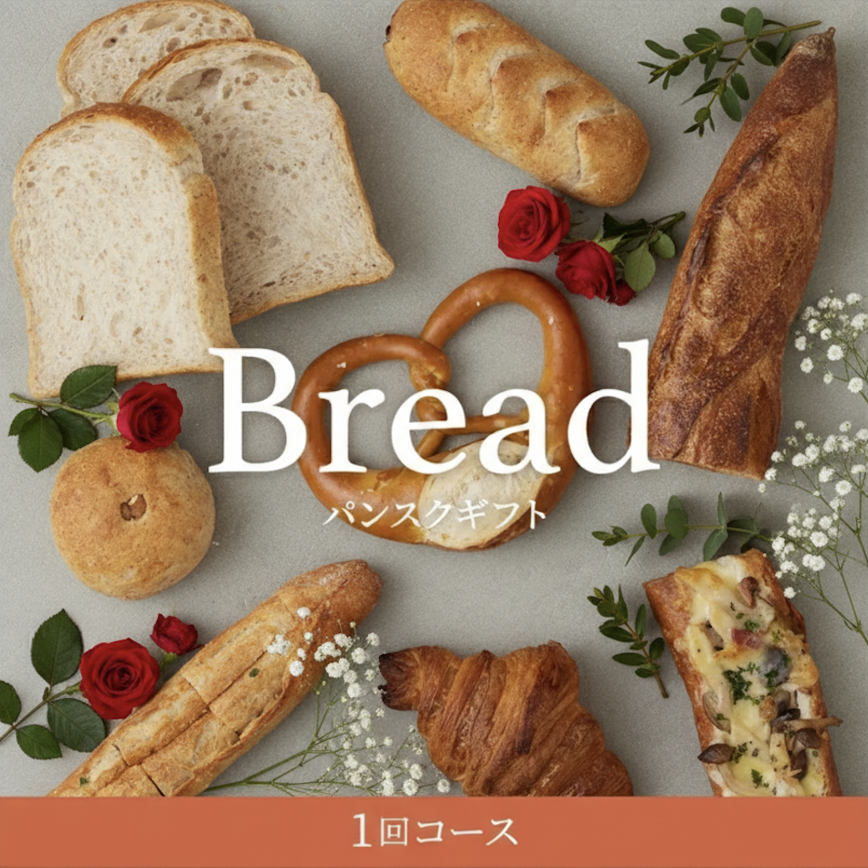【パン好きへ贈る】 パンスクギフト 想いを届けるパンギフト 1回コース