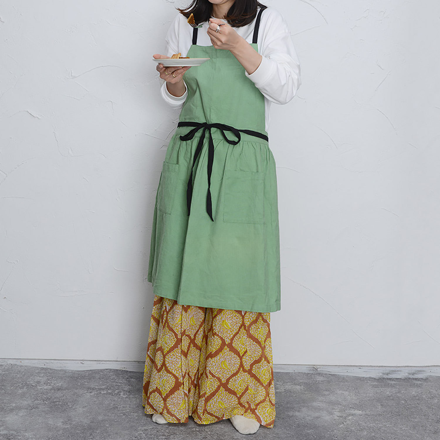 【ラッピング付き】ギャザーエプロンとコーヒーのギフトセット