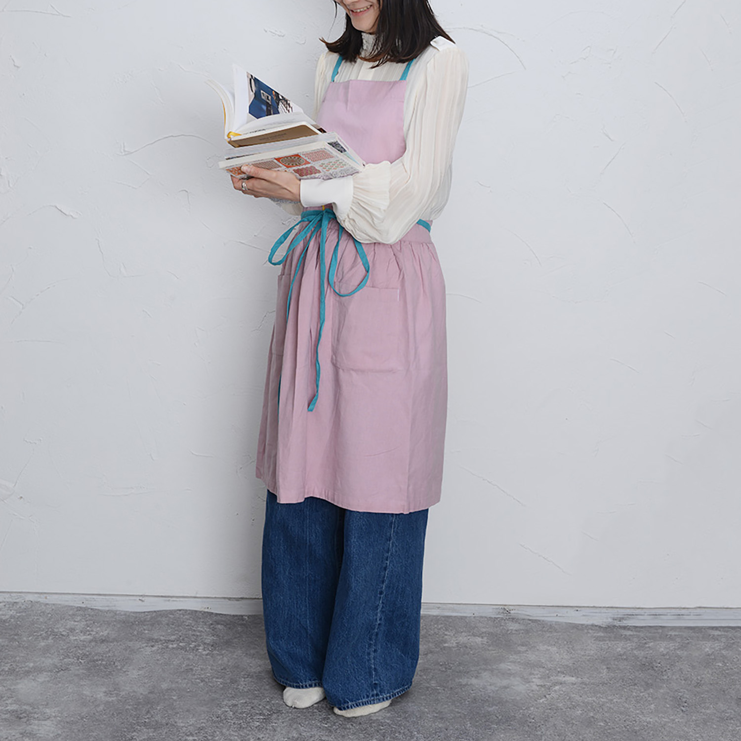 【ラッピング付き】ギャザーエプロンとコーヒーのギフトセット