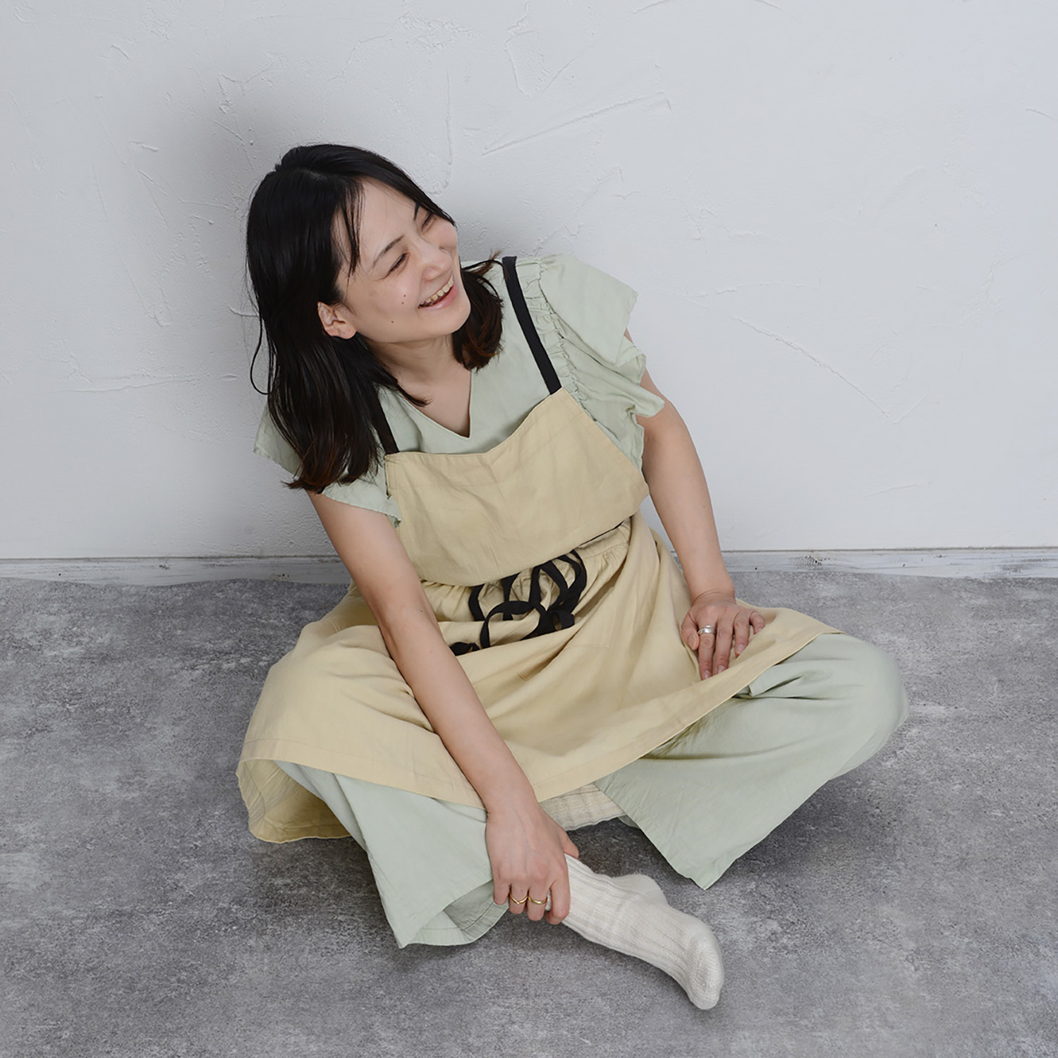 【ラッピング付き】ギャザーエプロンとコーヒーのギフトセット