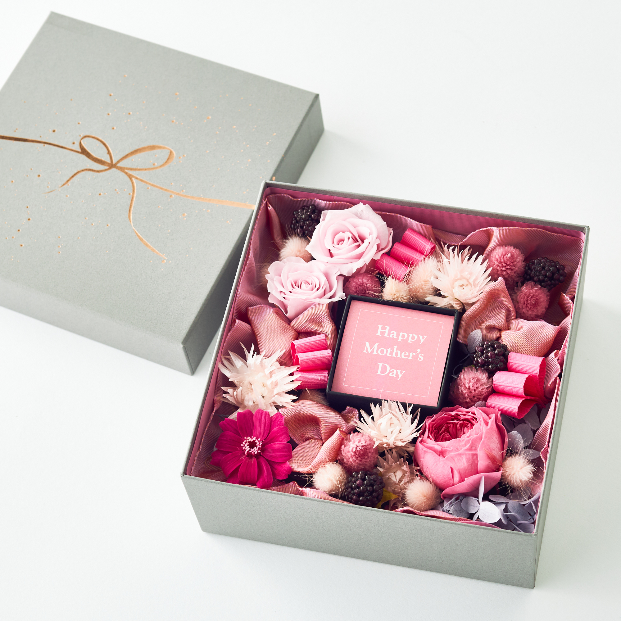 【メッセージ付き】プリザーブドフラワーボックス