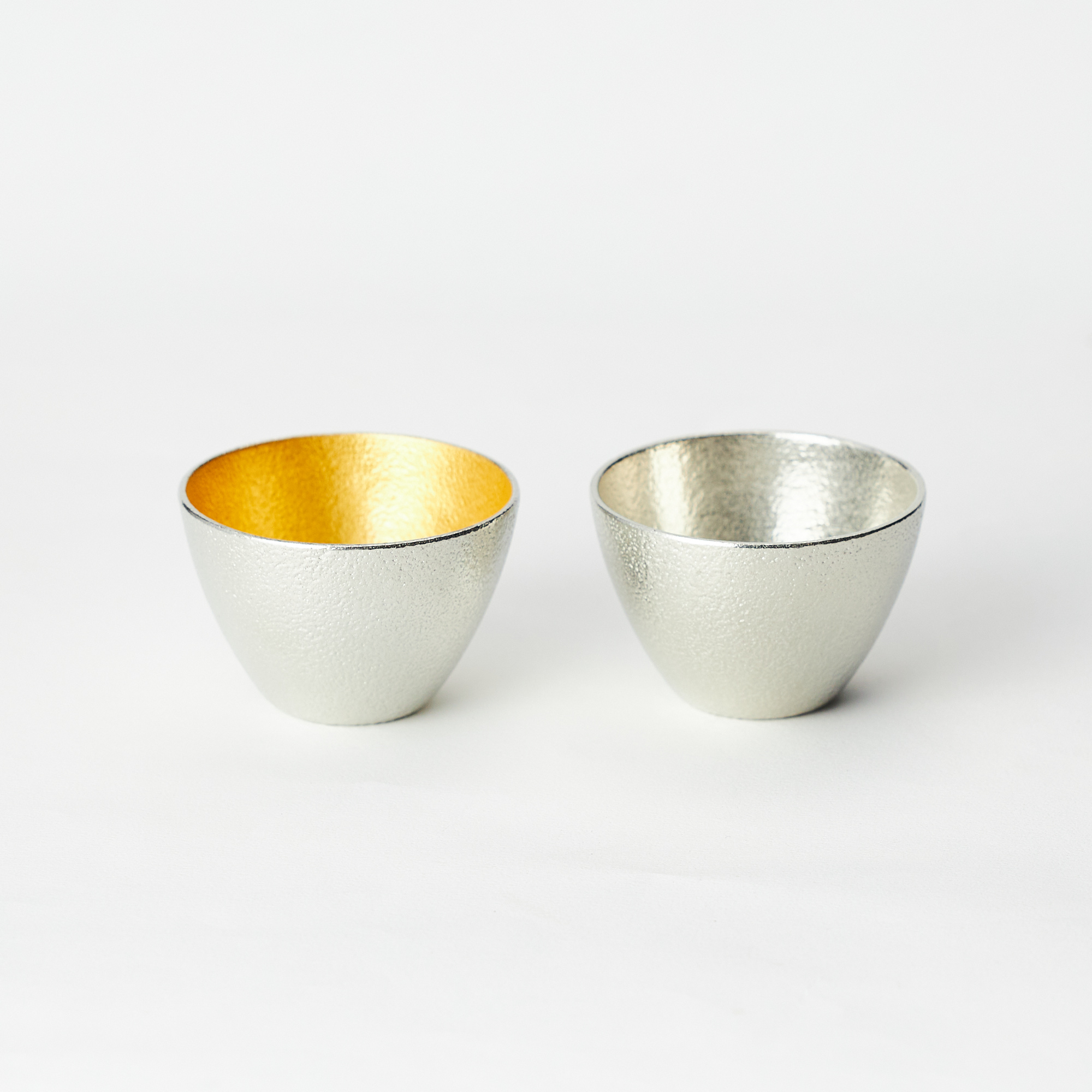 【ペア】錫・金箔ぐい呑みセット