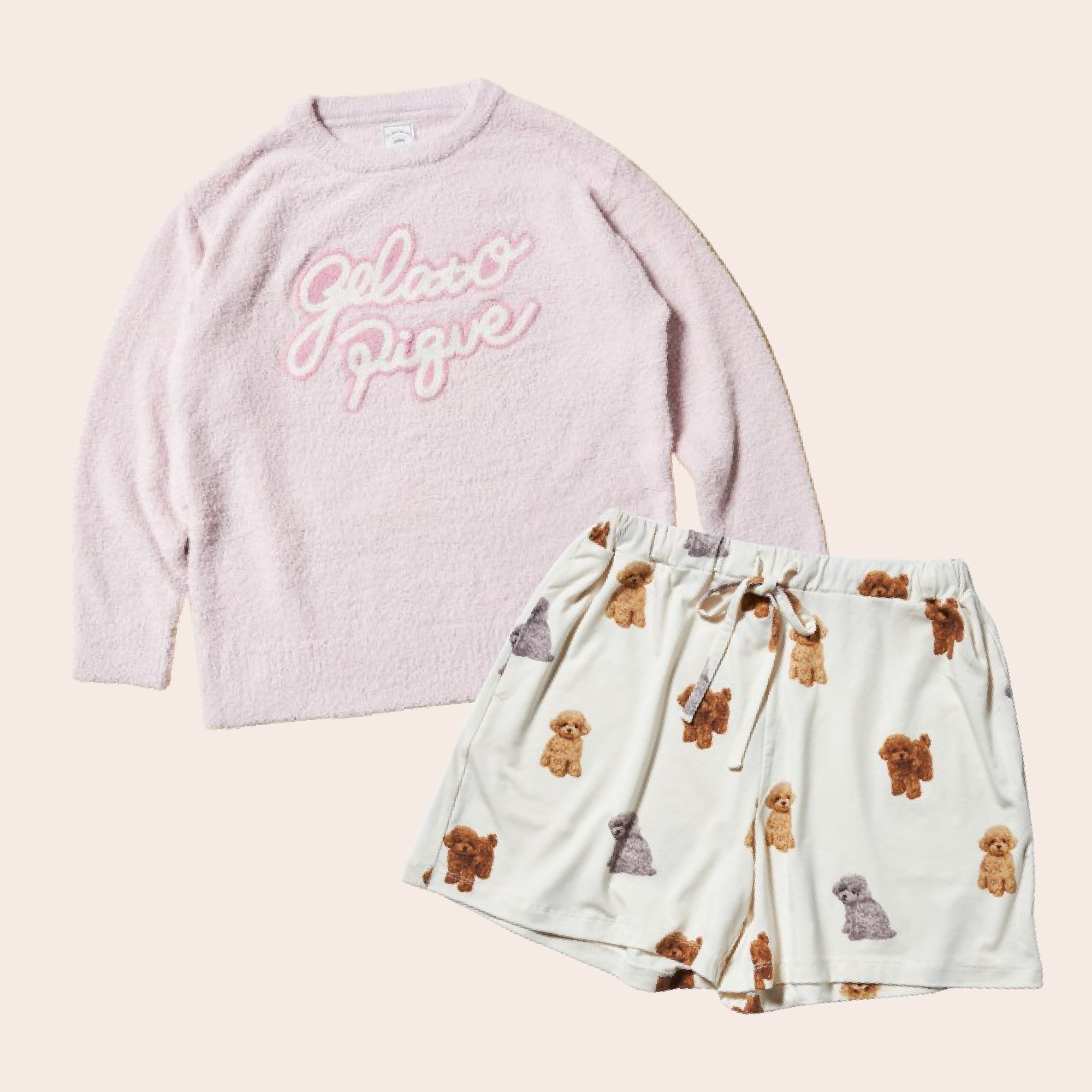 ベビモコさがらロゴプルオーバーと選べるパンツの上下セット